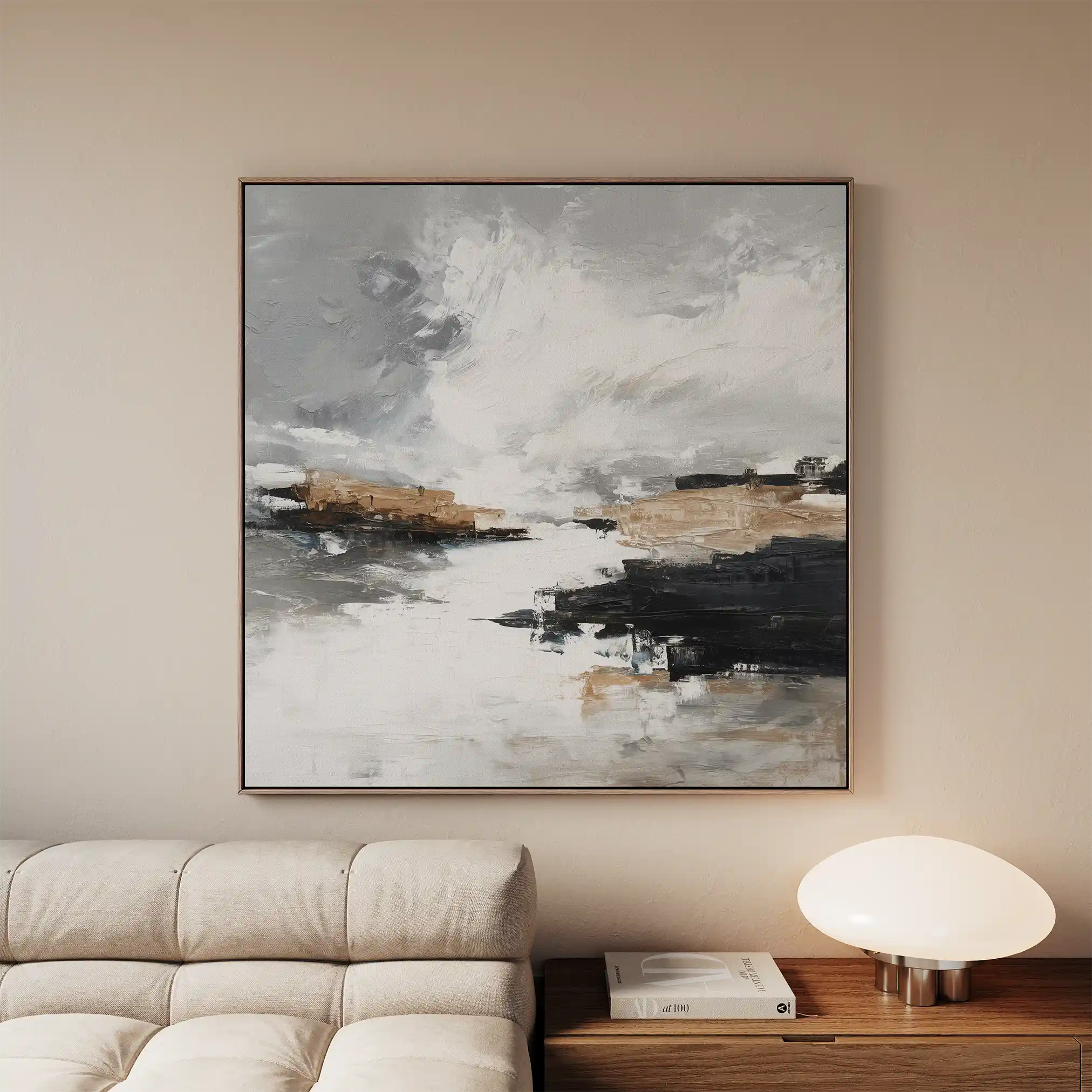 Abstract 1123 Canvas Art 60 x 60 cm / Black