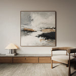 Abstract 1123 Canvas Art 60 x 60 cm / Black