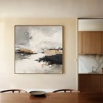 Abstract 1123 Canvas Art 60 x 60 cm / Black