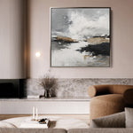 Abstract 1123 Canvas Art 60 x 60 cm / Black