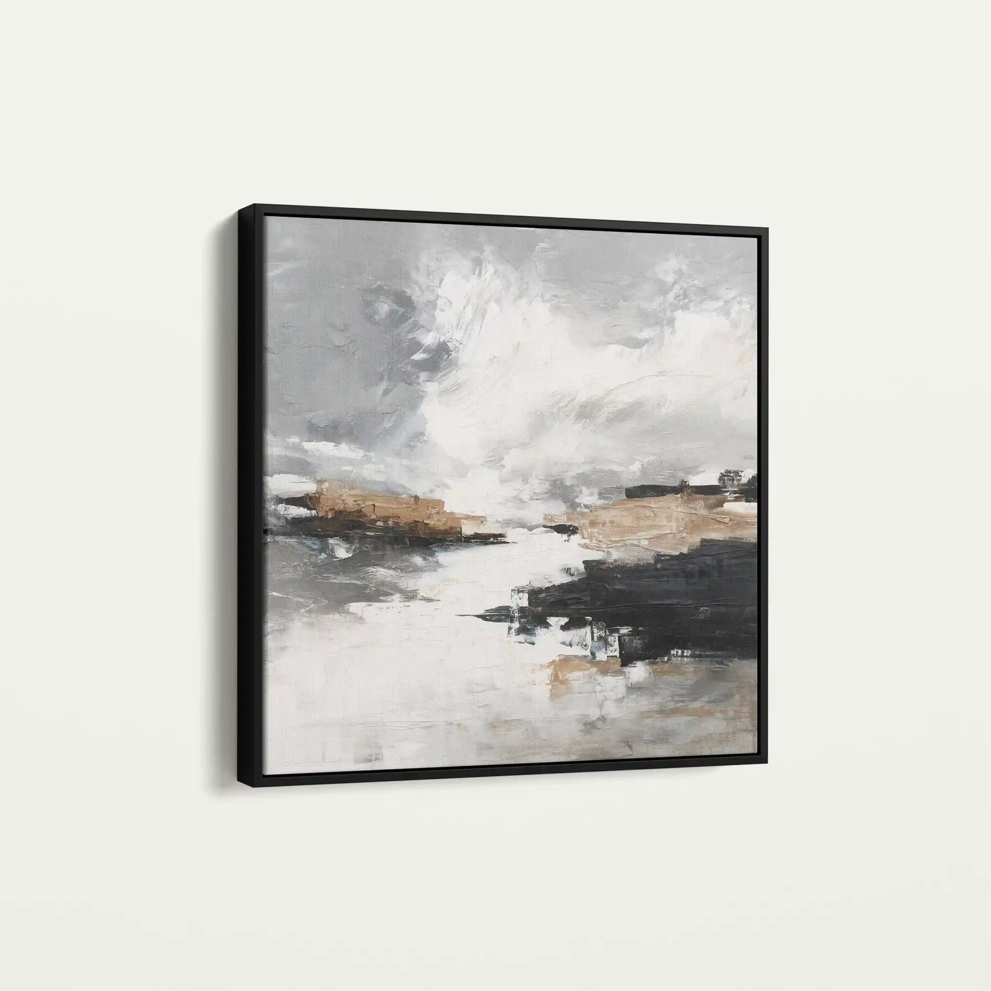 Abstract 1123 Canvas Art 60 x 60 cm / Black