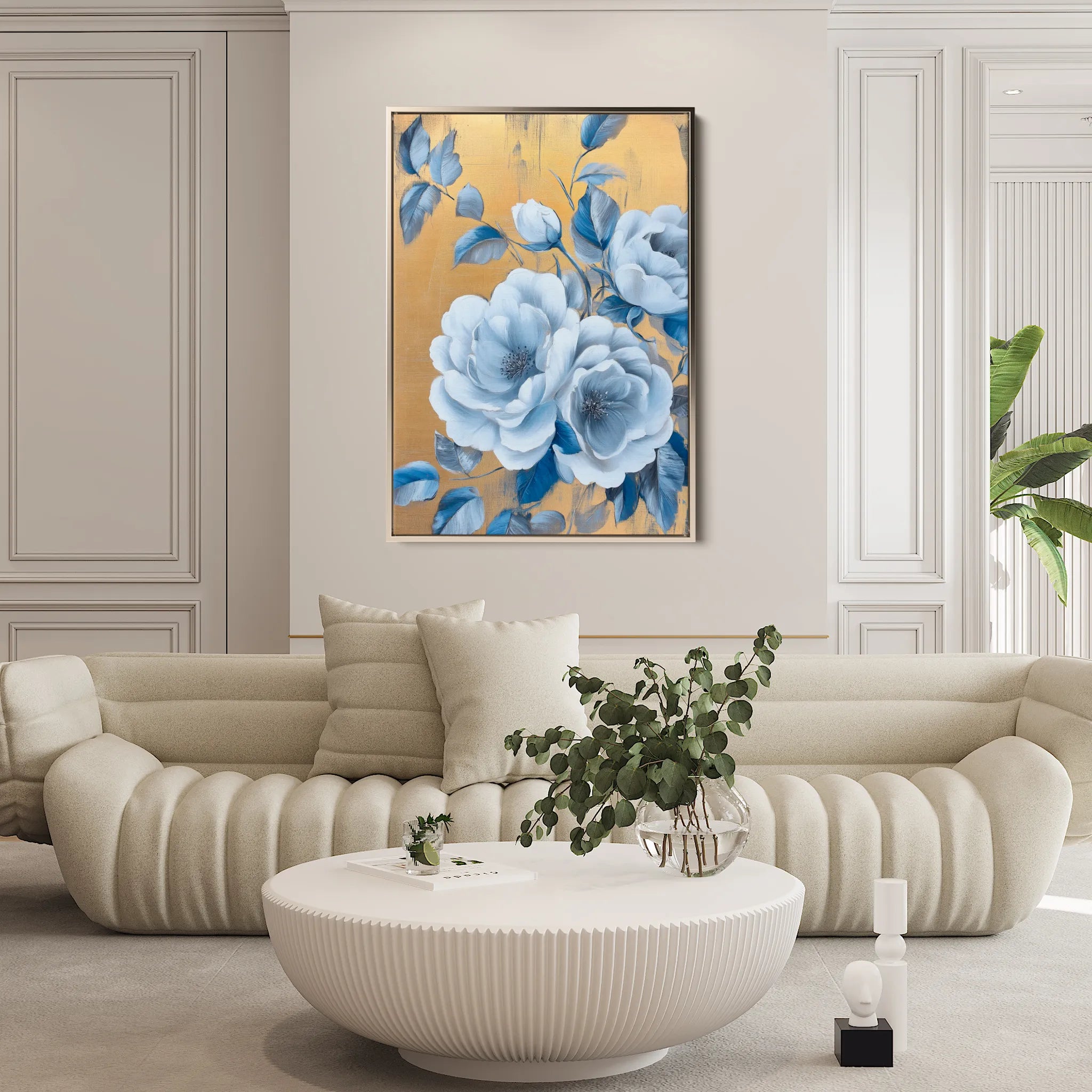 Floral 1123 Canvas Art 60 x 40 cm / Black