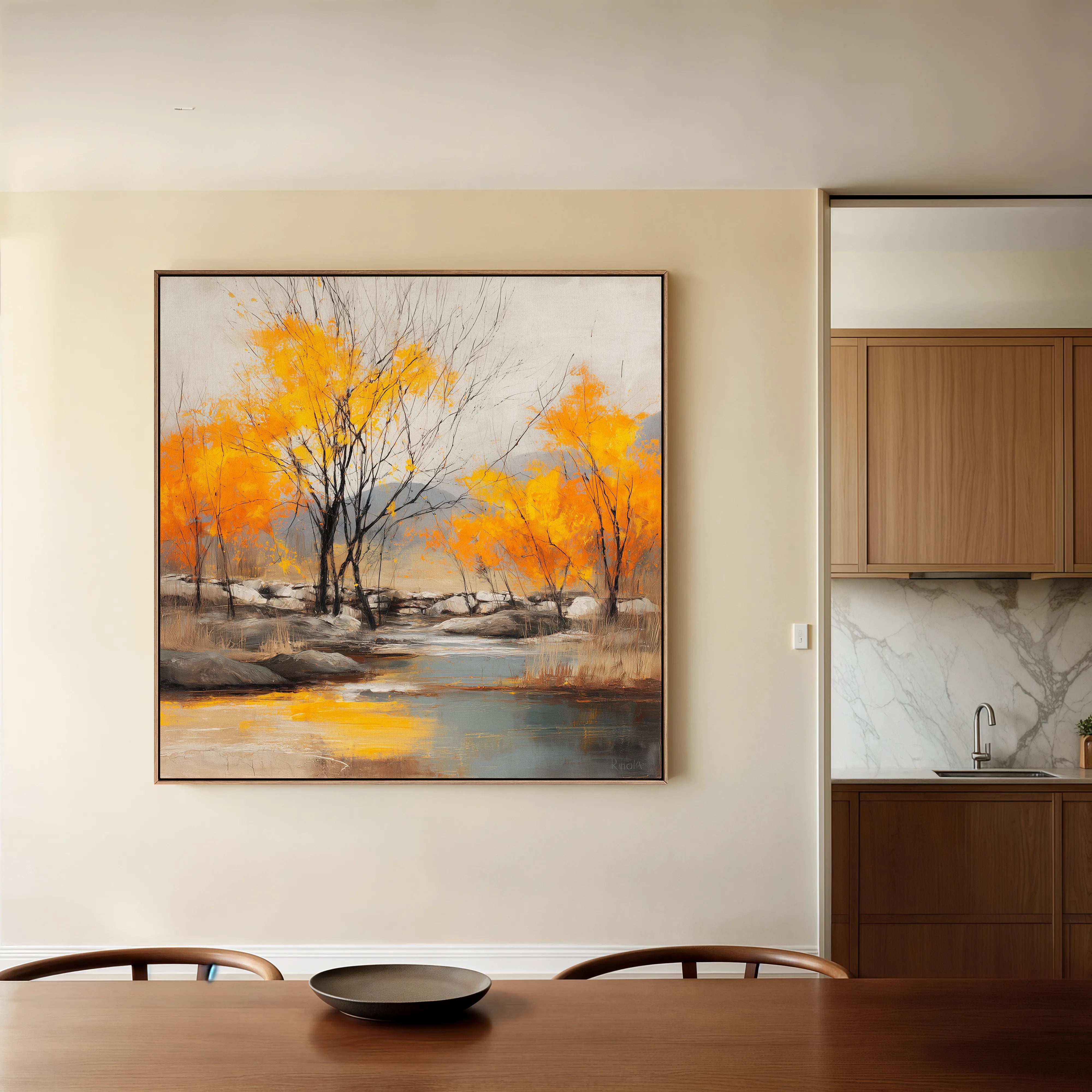 Abstract 1124 Canvas Art 60 x 60 cm / Black