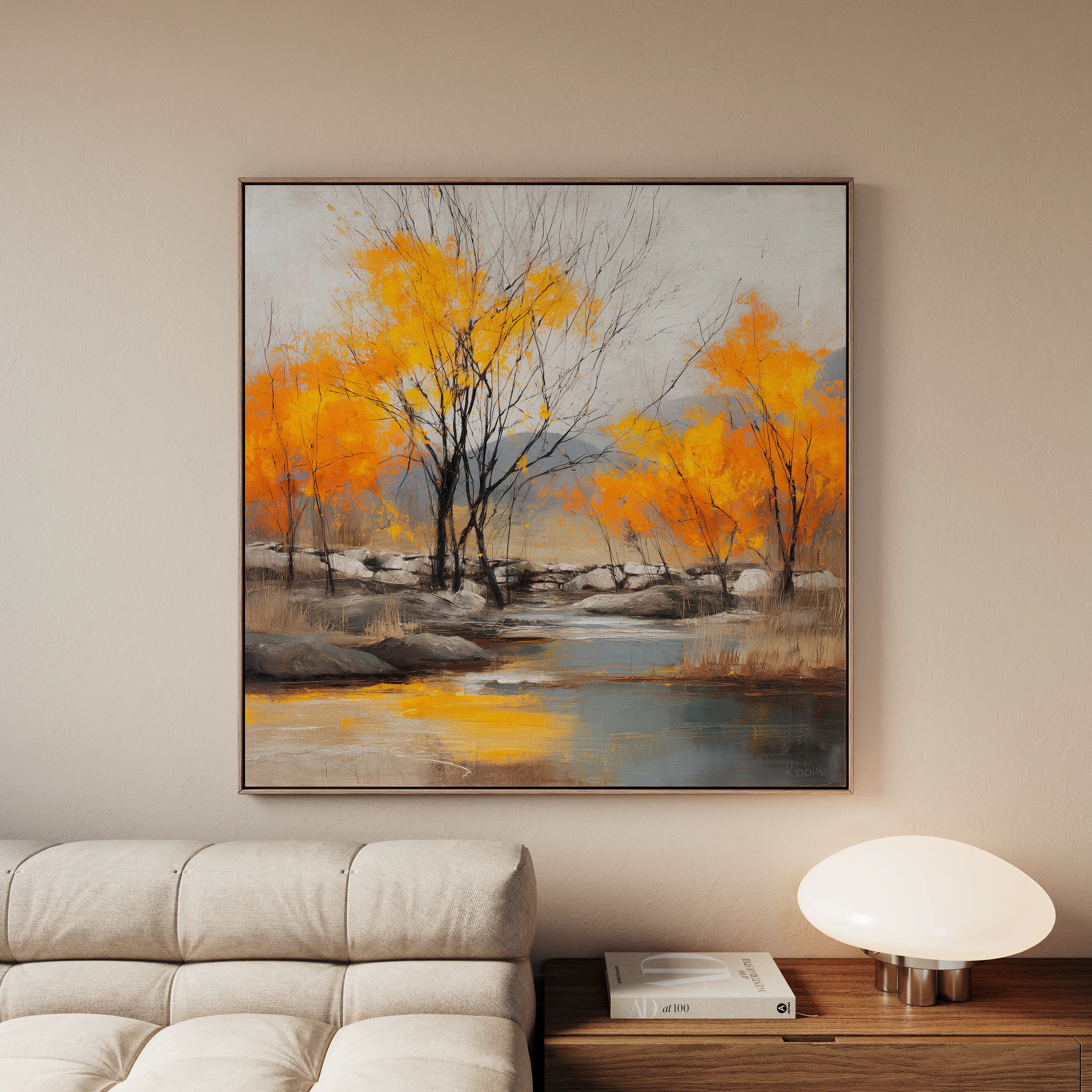 Abstract 1124 Canvas Art 60 x 60 cm / Black