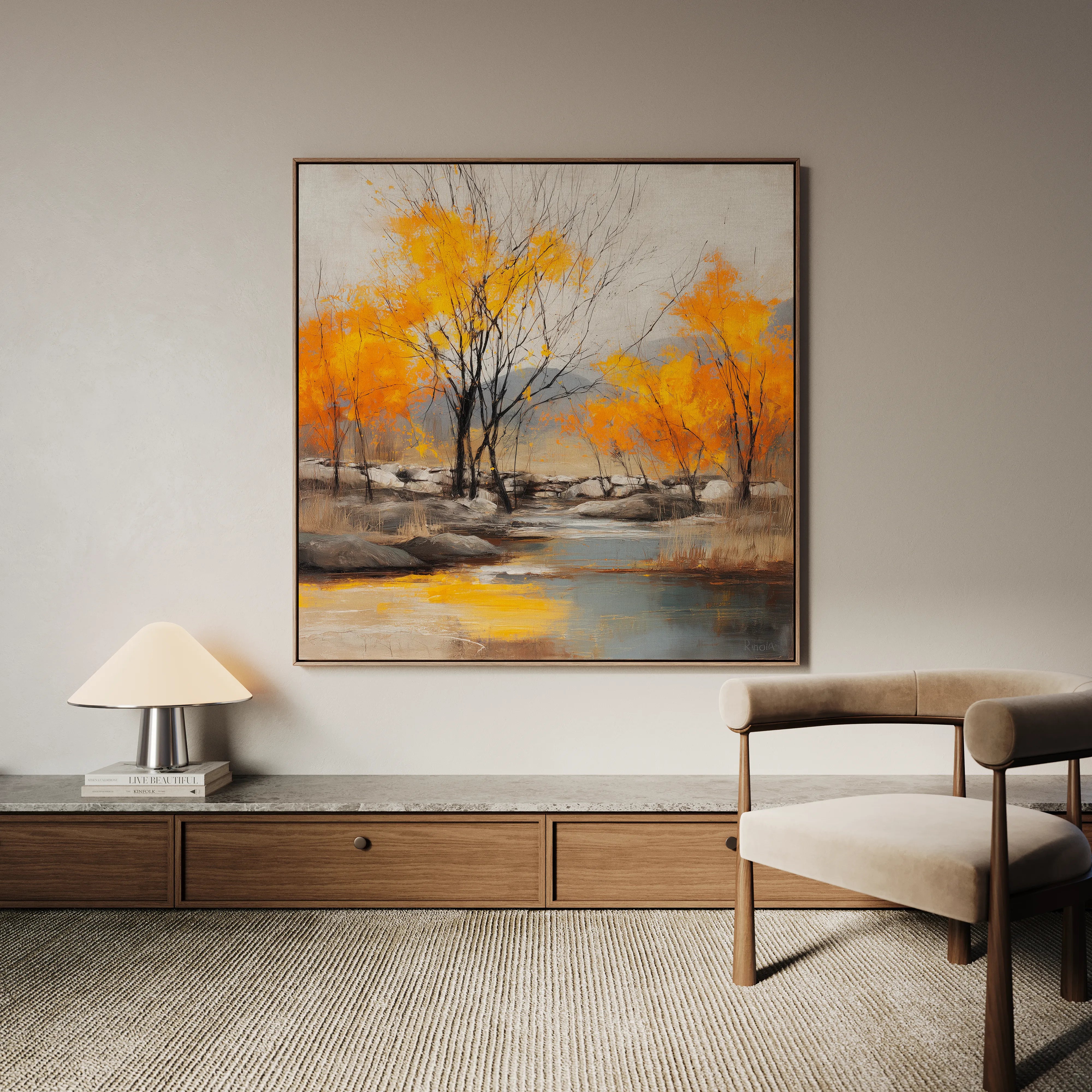 Abstract 1124 Canvas Art 60 x 60 cm / Black