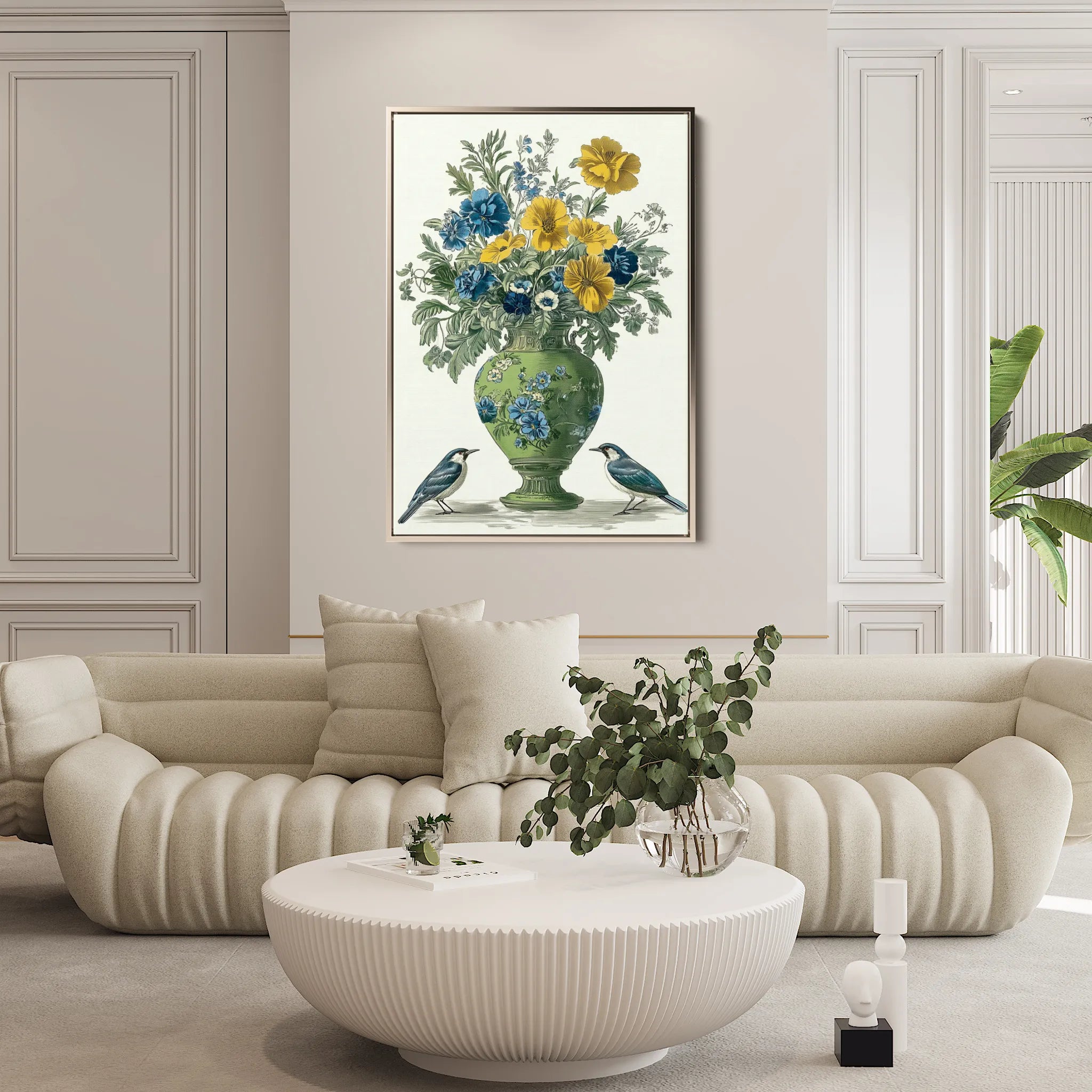 Floral 1124 Canvas Art 60 x 40 cm / Black