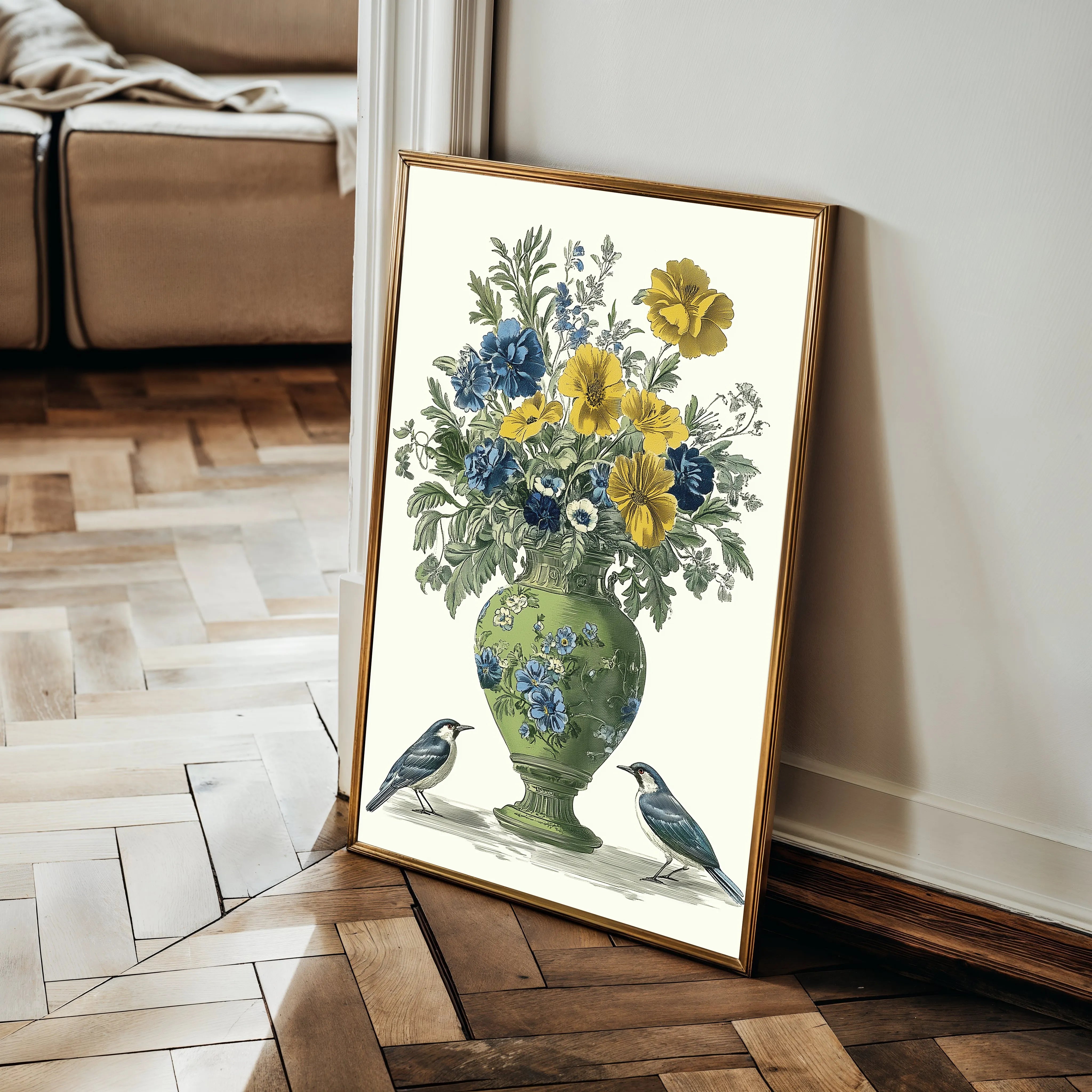 Floral 1124 Canvas Art 60 x 40 cm / Black