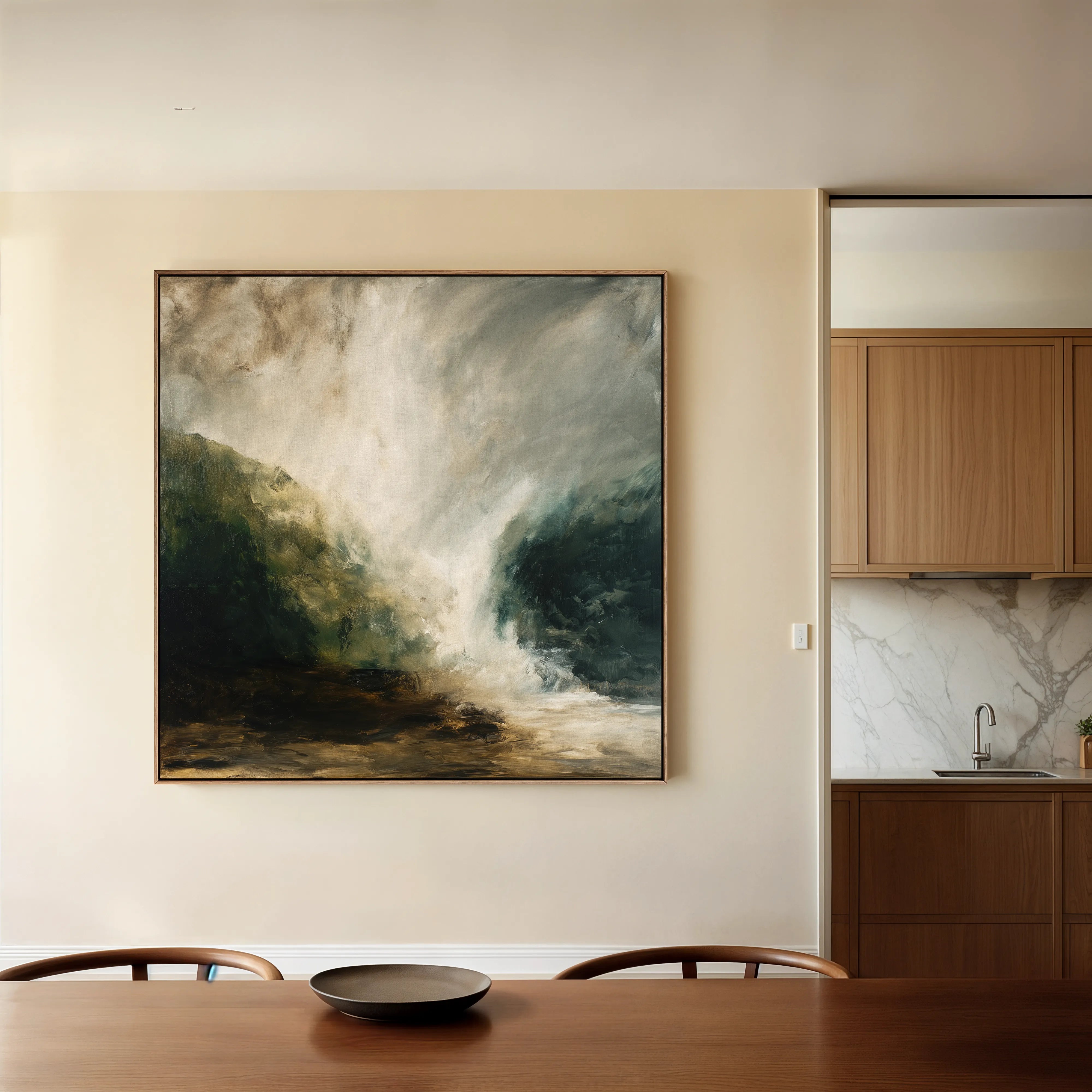 Abstract 1125 Canvas Art 60 x 60 cm / Black