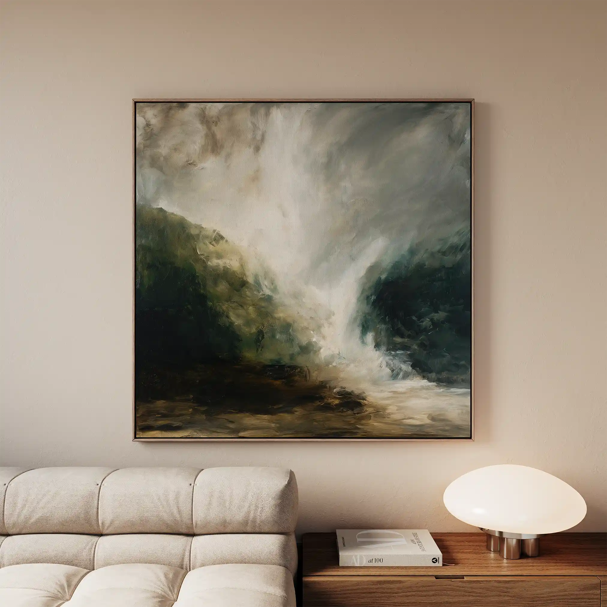 Abstract 1125 Canvas Art 60 x 60 cm / Black
