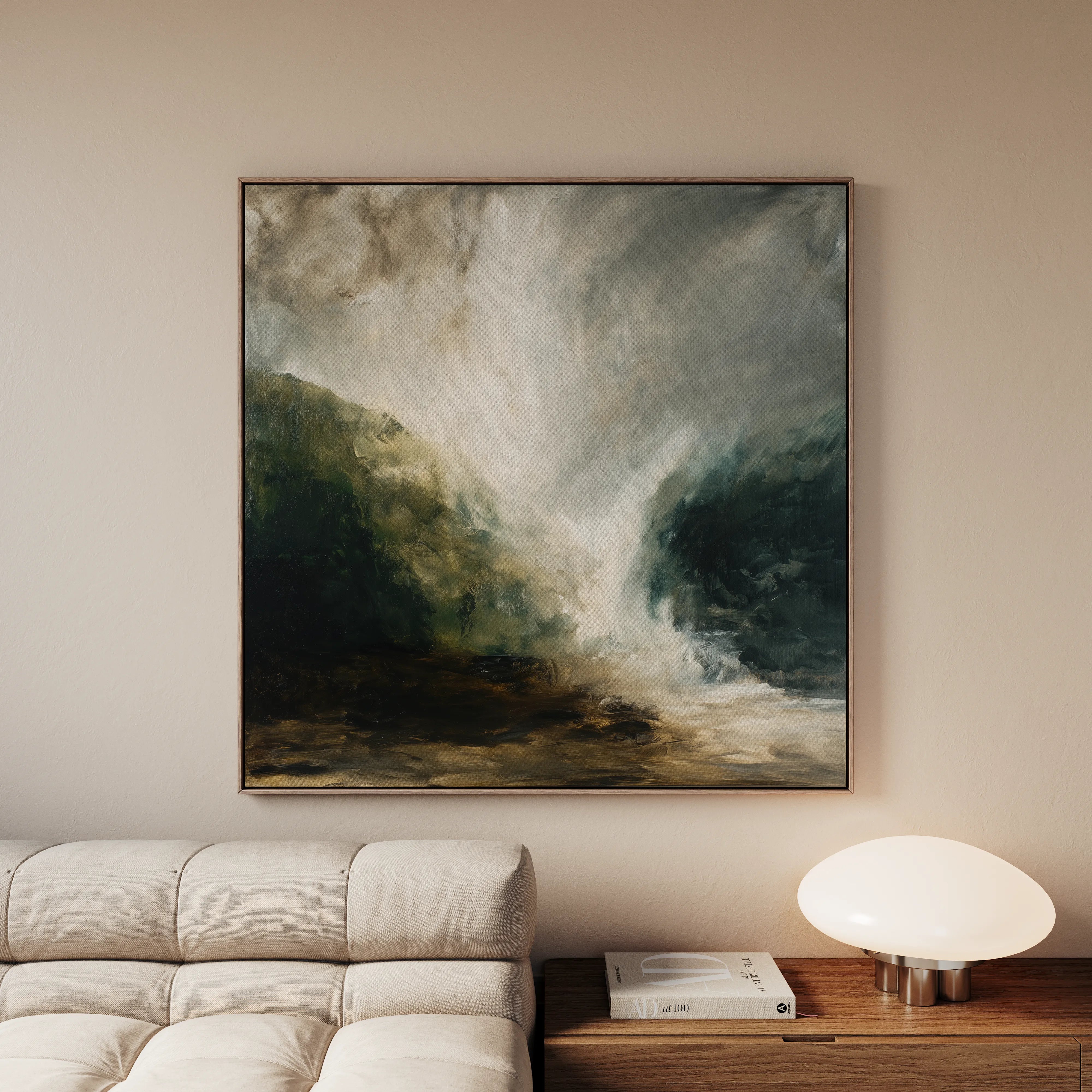 Abstract 1125 Canvas Art 60 x 60 cm / Black