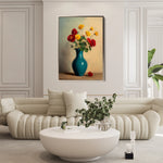 Floral 1125 Canvas Art 60 x 40 cm / Black