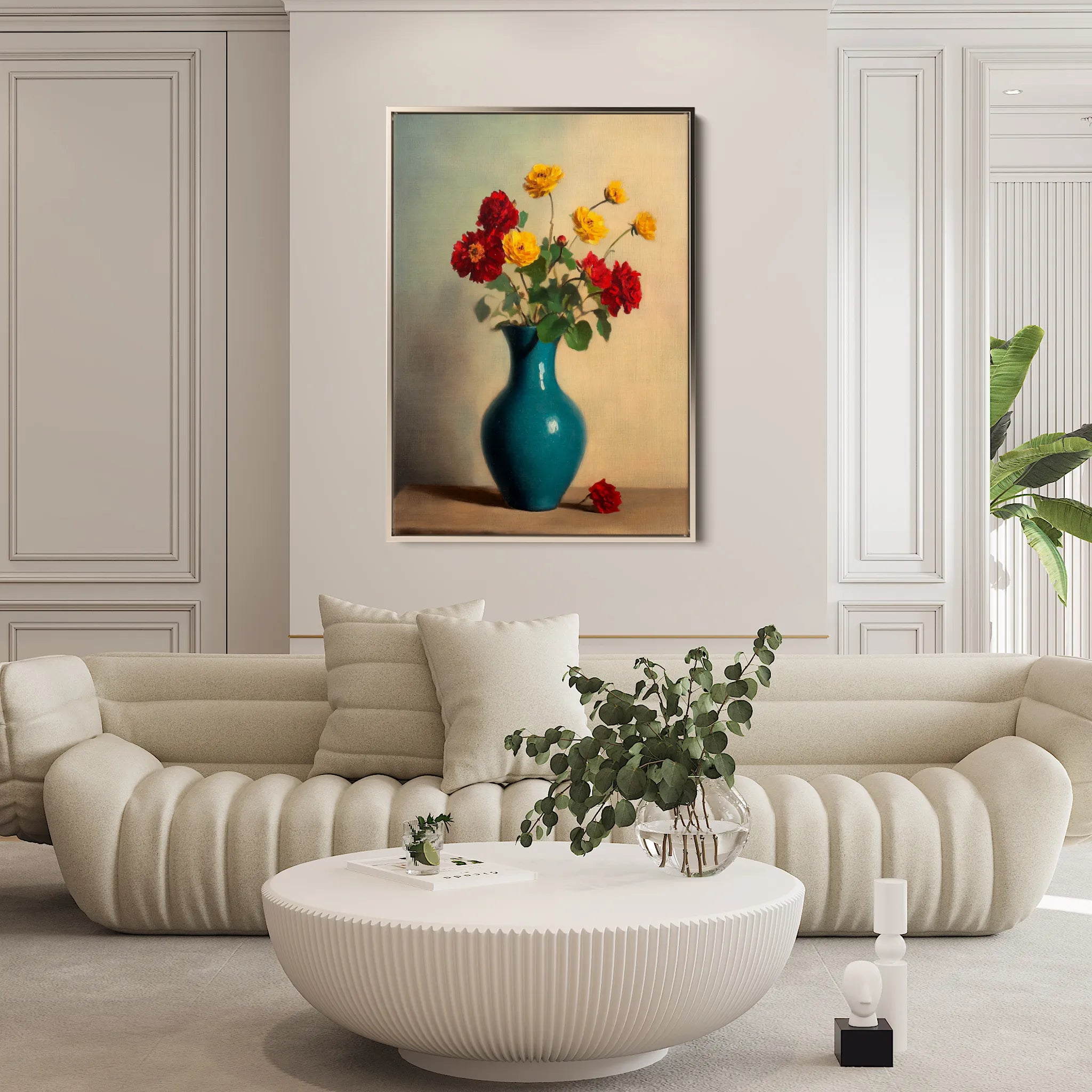 Floral 1125 Canvas Art 60 x 40 cm / Black