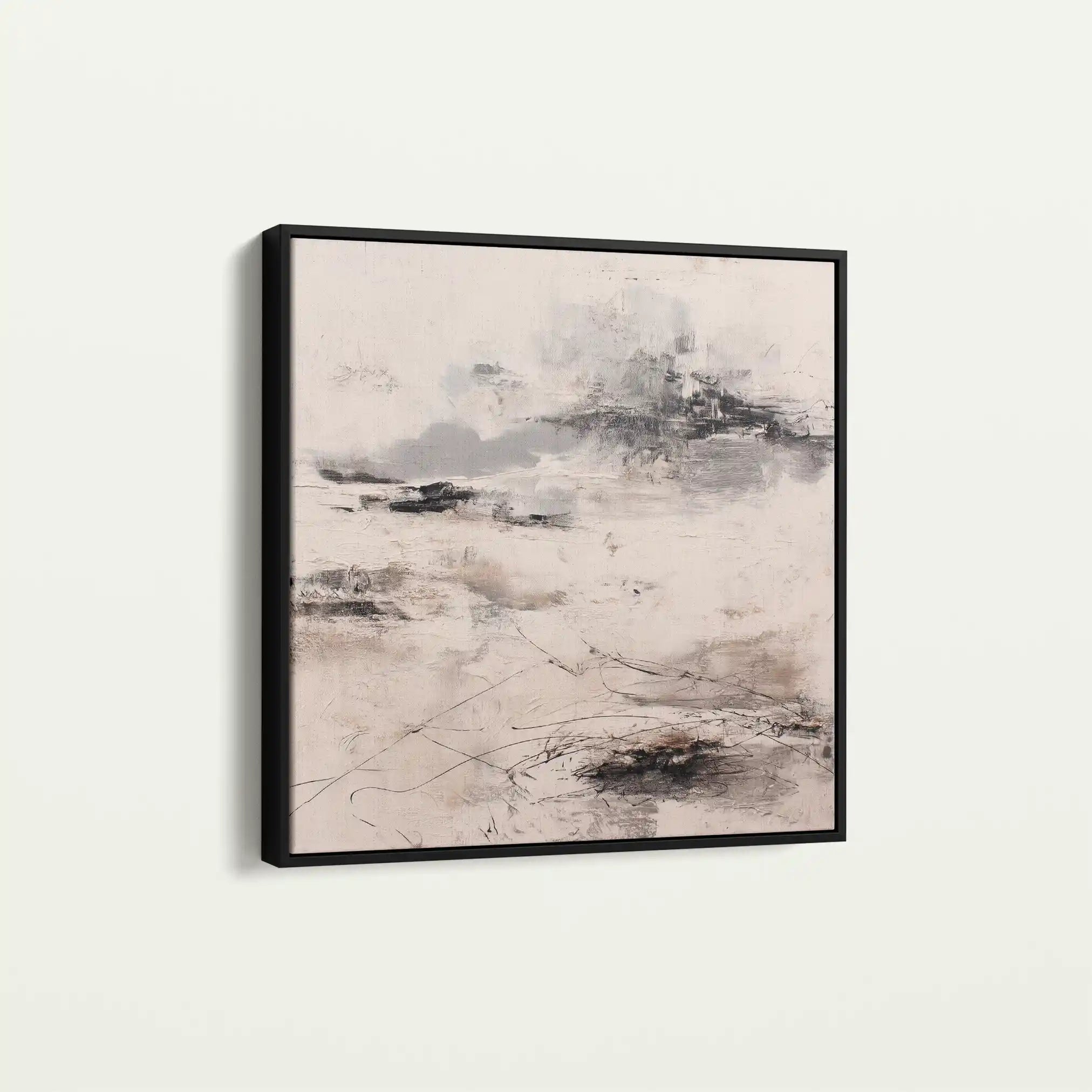 Abstract 1126 Canvas Art 60 x 60 cm / Black