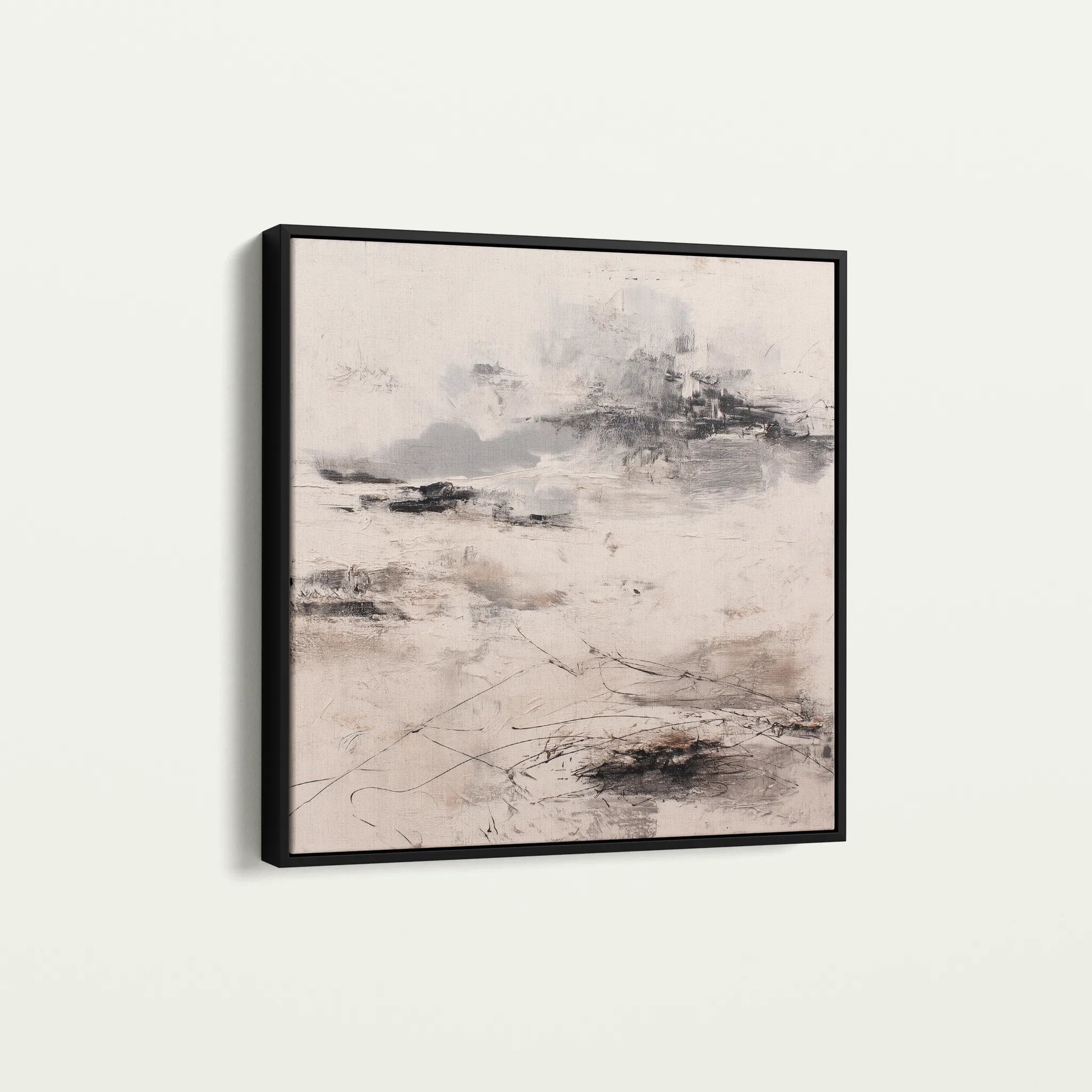 Abstract 1126 Canvas Art 60 x 60 cm / Black
