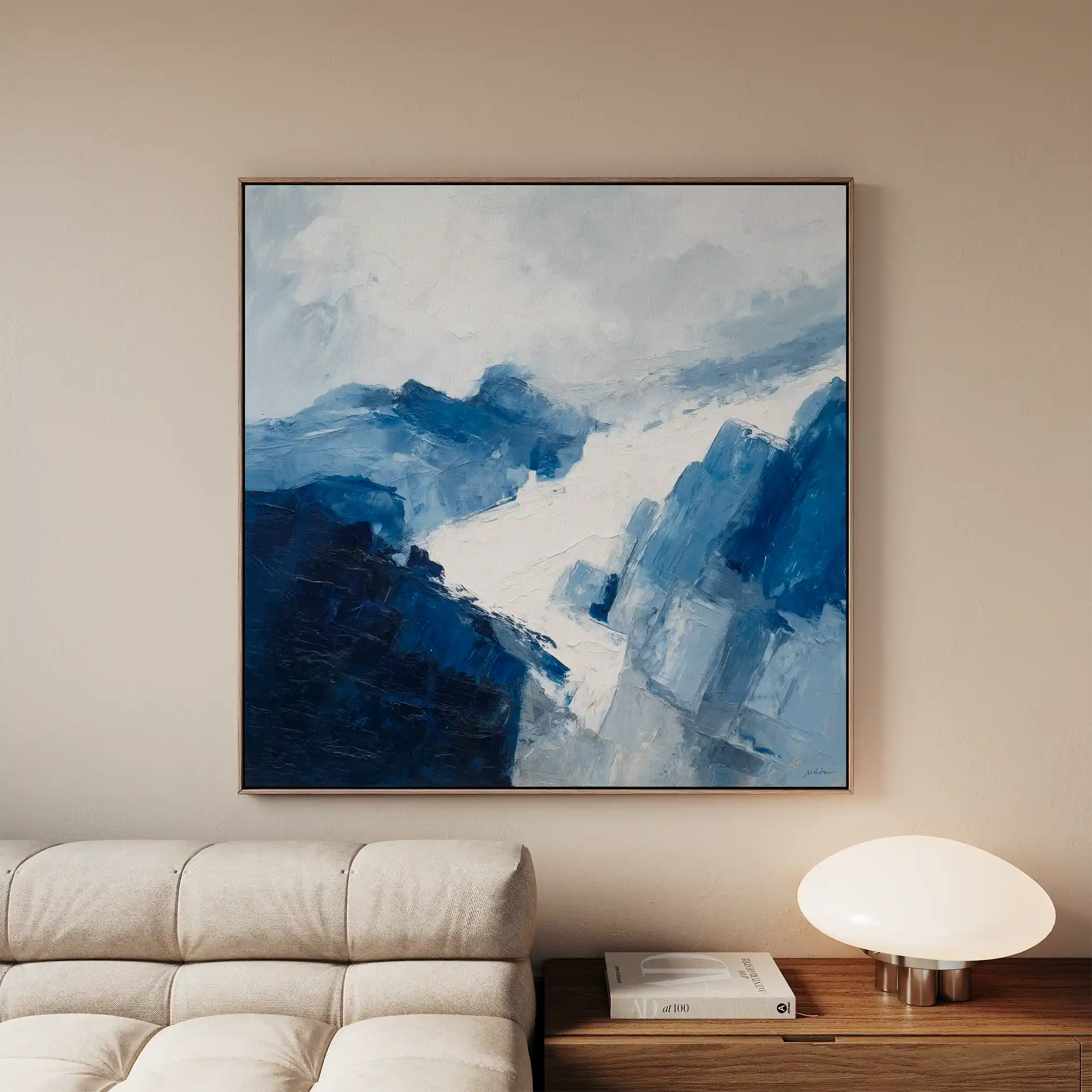 Abstract 1127 Canvas Art 60 x 60 cm / Black