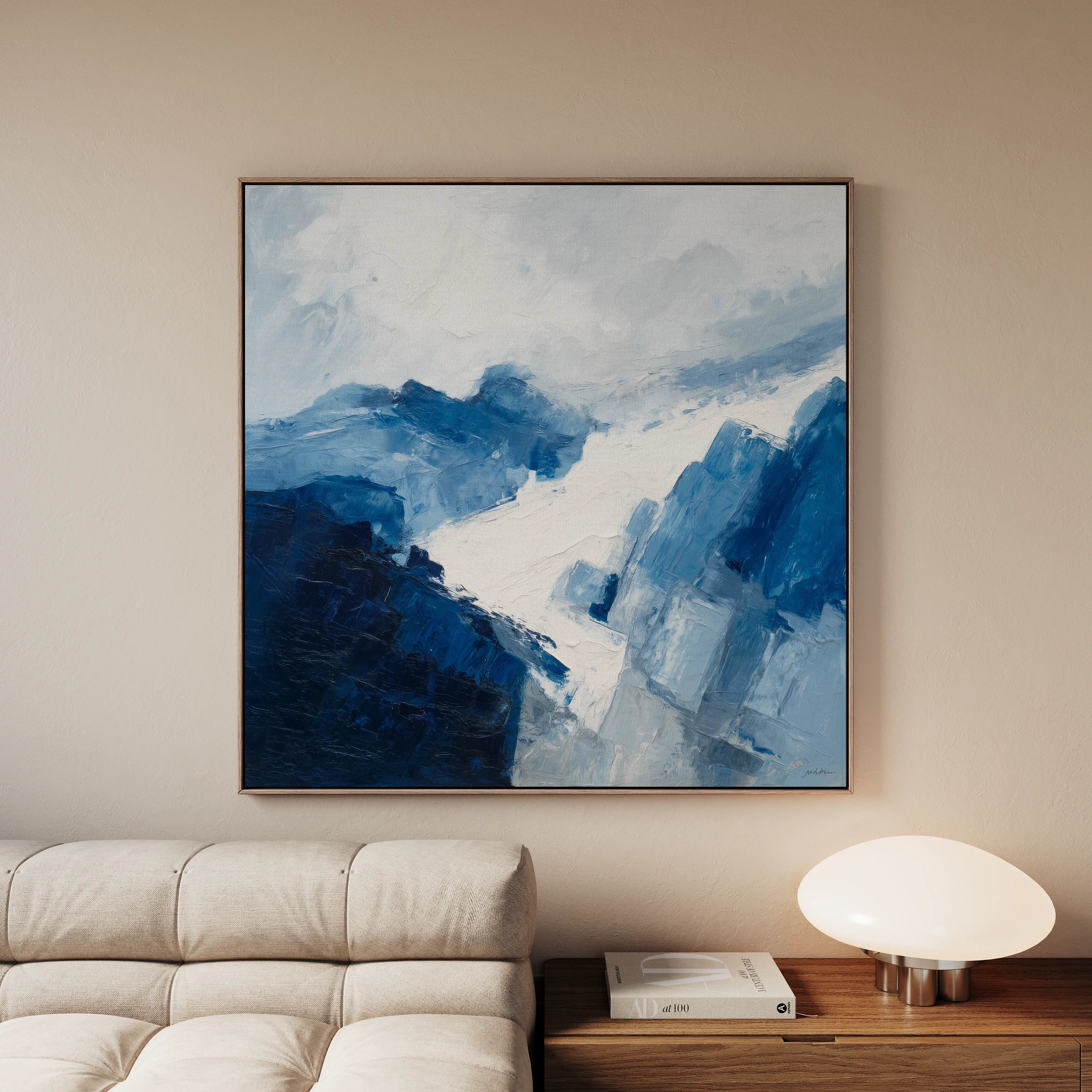 Abstract 1127 Canvas Art 60 x 60 cm / Black