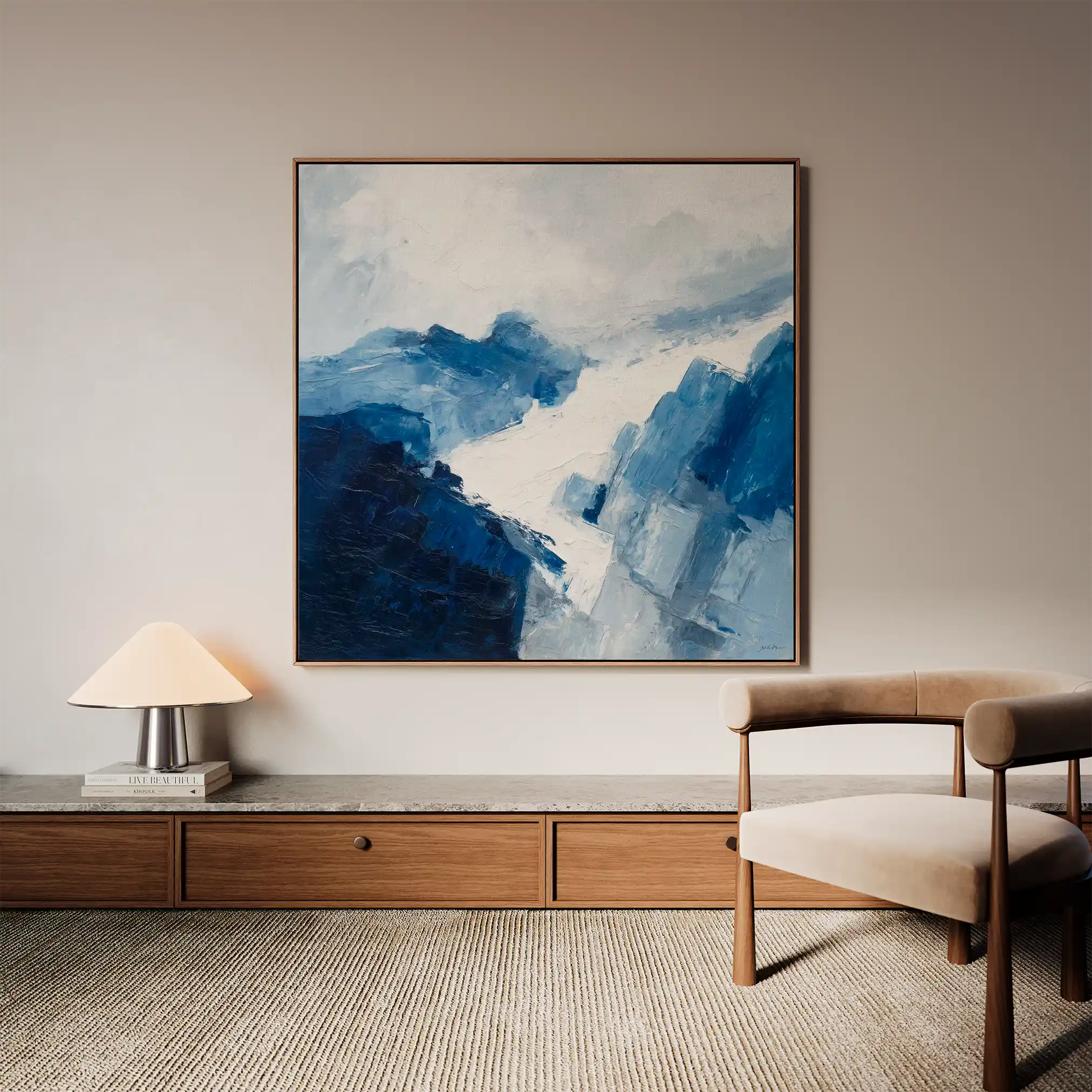 Abstract 1127 Canvas Art 60 x 60 cm / Black