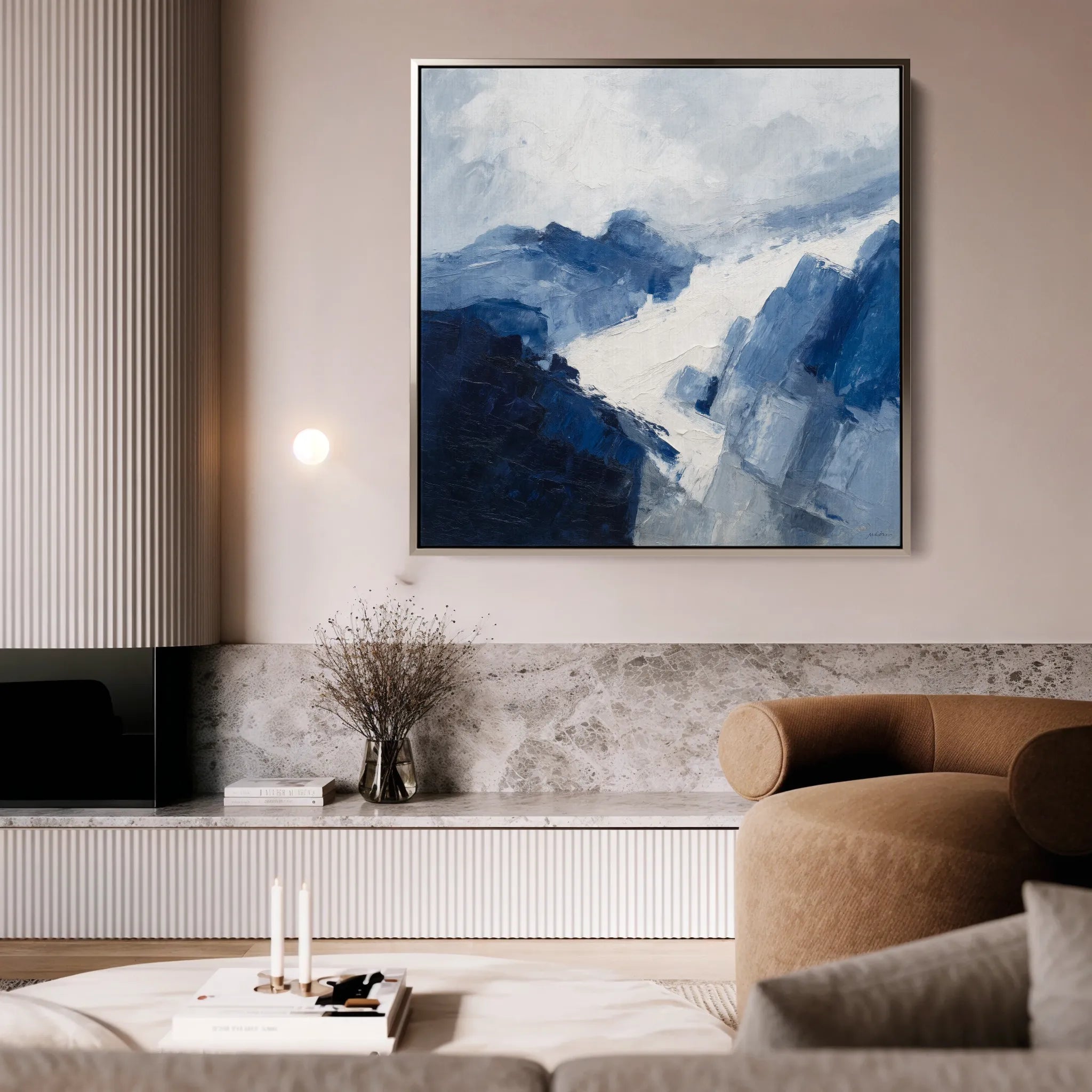 Abstract 1127 Canvas Art 60 x 60 cm / Black