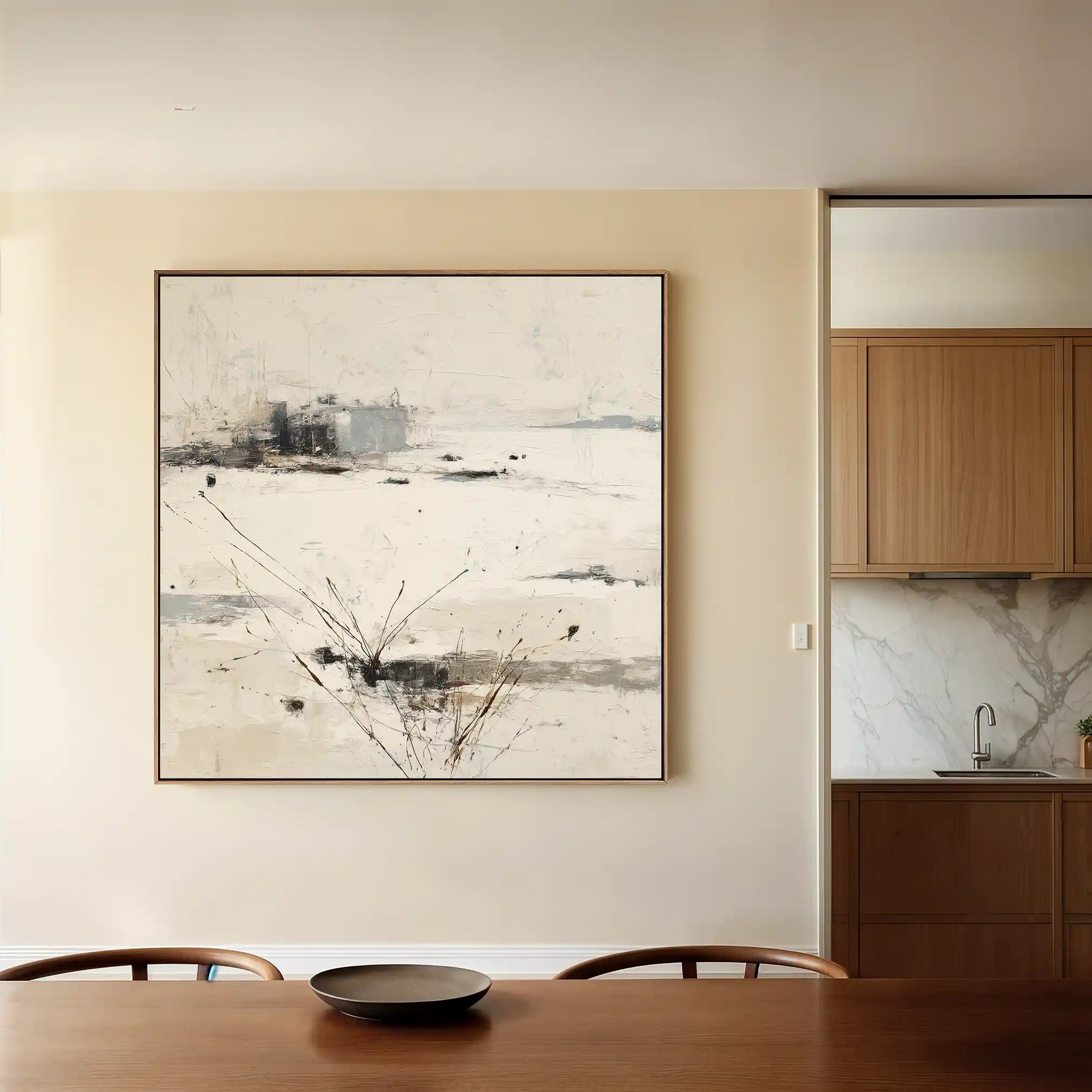Abstract 1128 Canvas Art 60 x 60 cm / Black