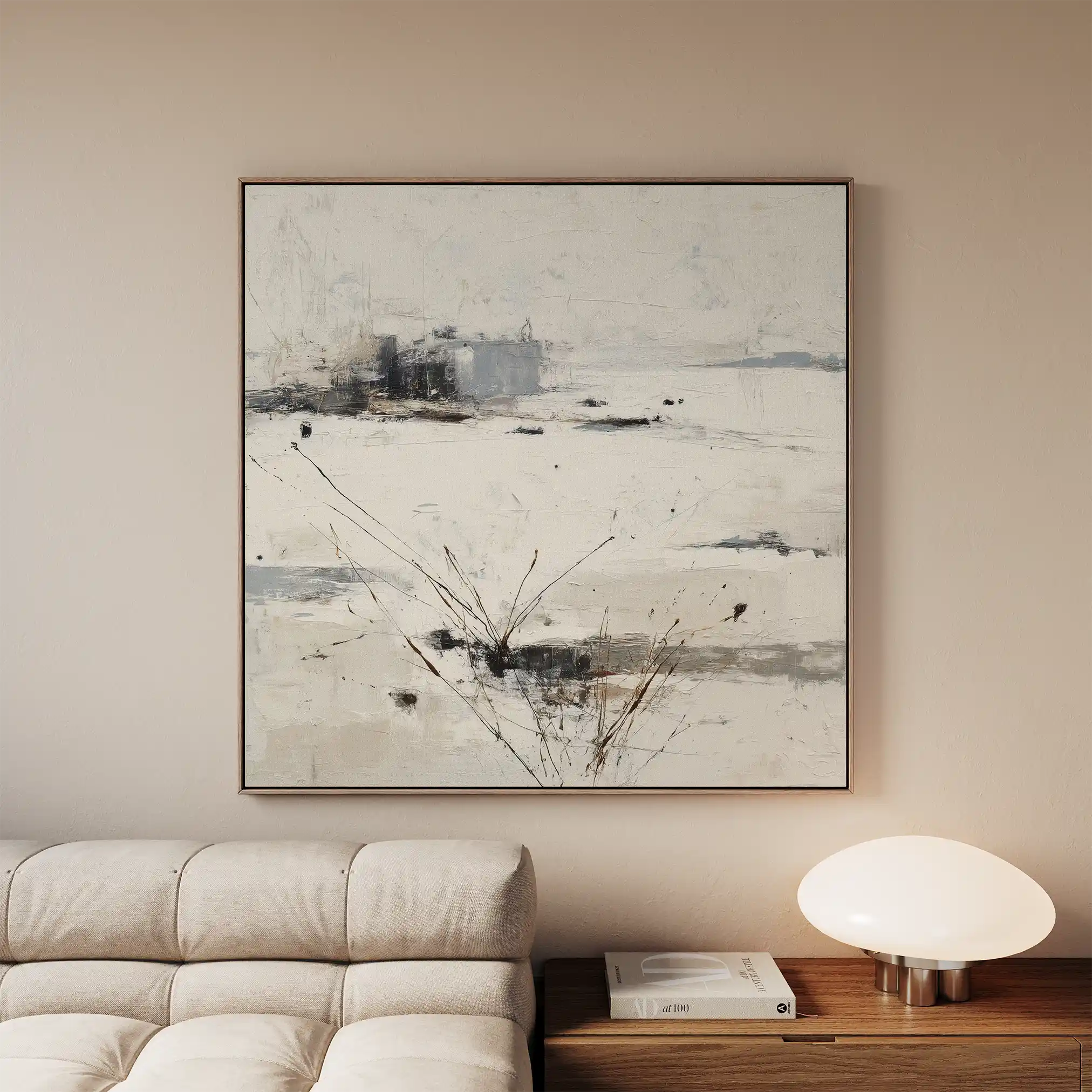 Abstract 1128 Canvas Art 60 x 60 cm / Black