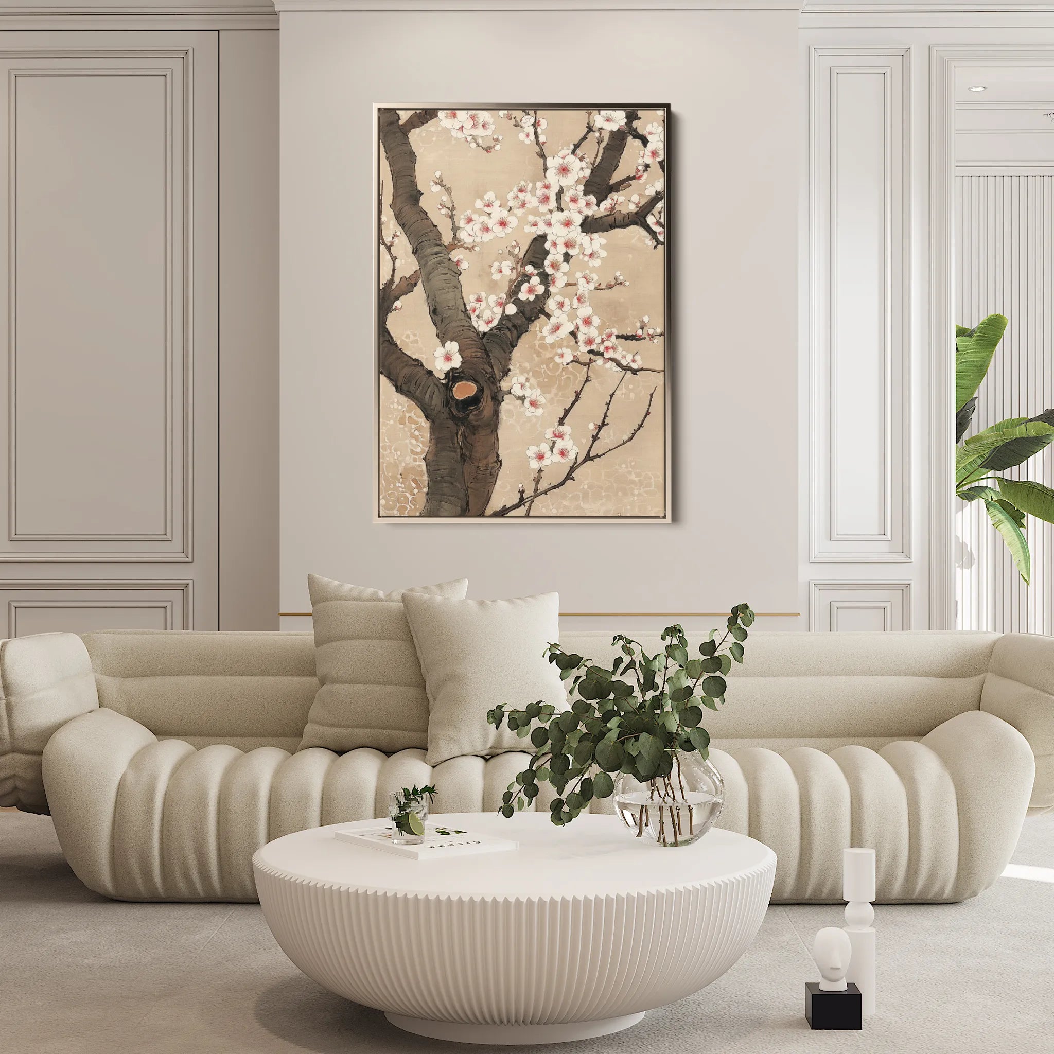 Floral 1128 Canvas Art 60 x 40 cm / Black