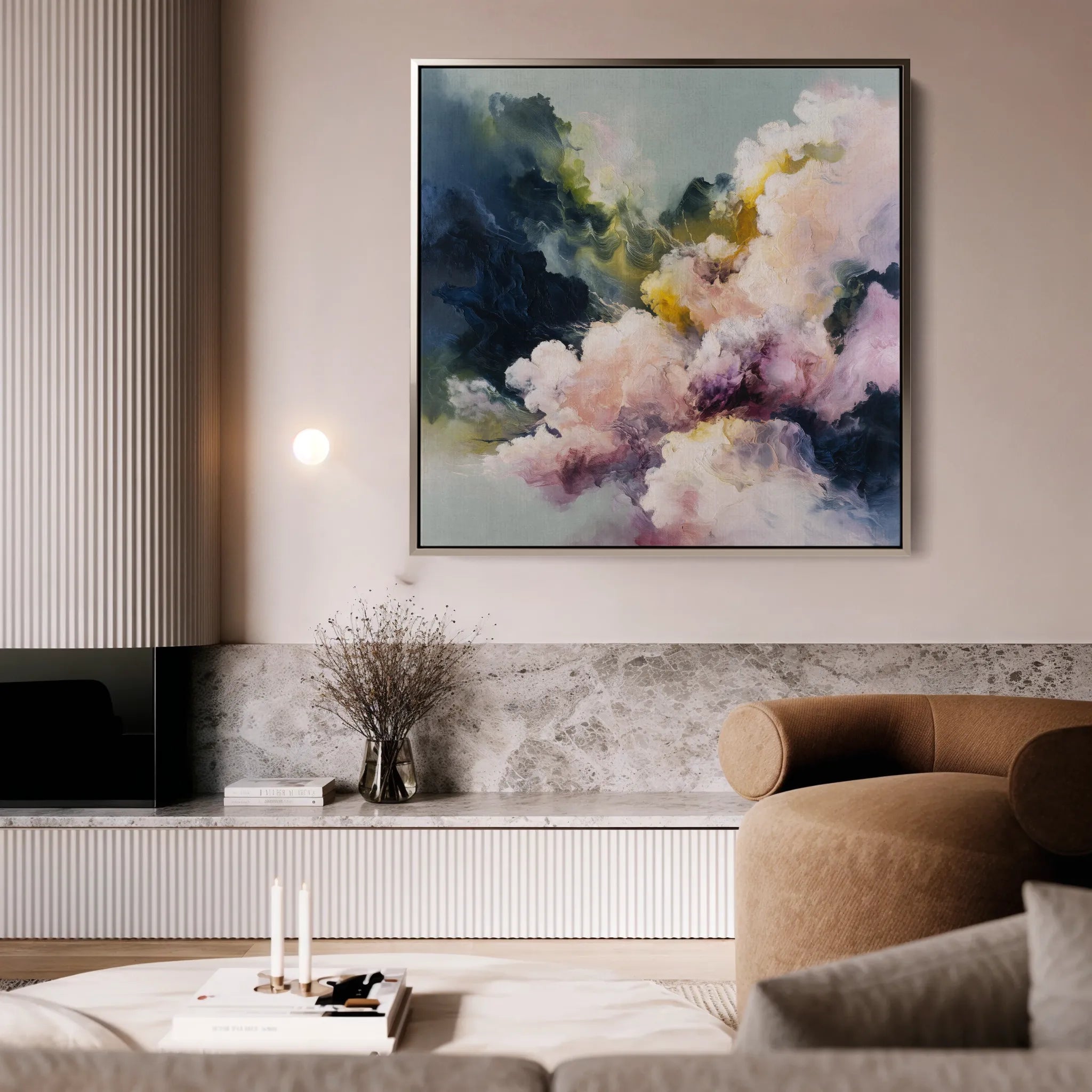 Abstract 1129 Canvas Art 60 x 60 cm / Black