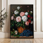 Floral 1129 Canvas Art 60 x 40 cm / Black