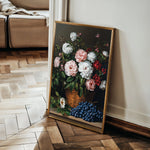 Floral 1129 Canvas Art 60 x 40 cm / Black