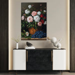 Floral 1129 Canvas Art 60 x 40 cm / Black