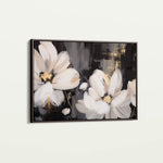 Floral 113 Canvas Art 60 x 40 cm / Black