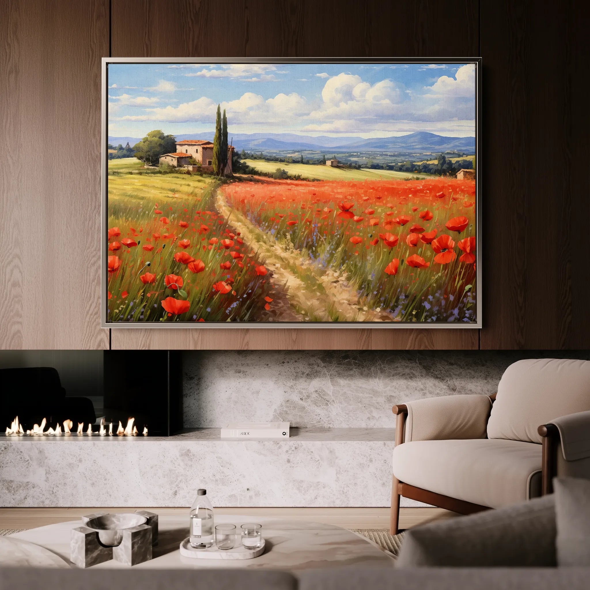 Landscape 113 Canvas Art 60 x 40 cm / Black