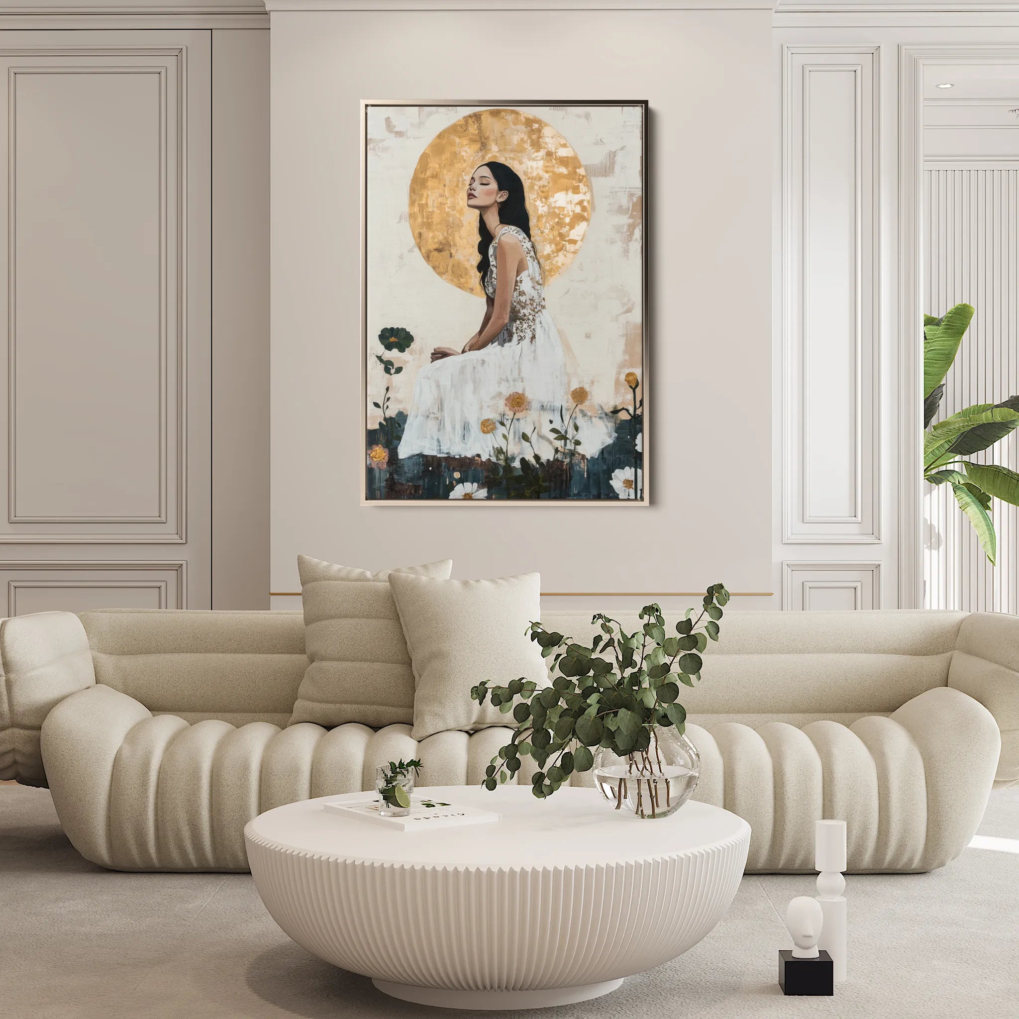 Portrait 113 Canvas Art 60 x 40 cm / Black
