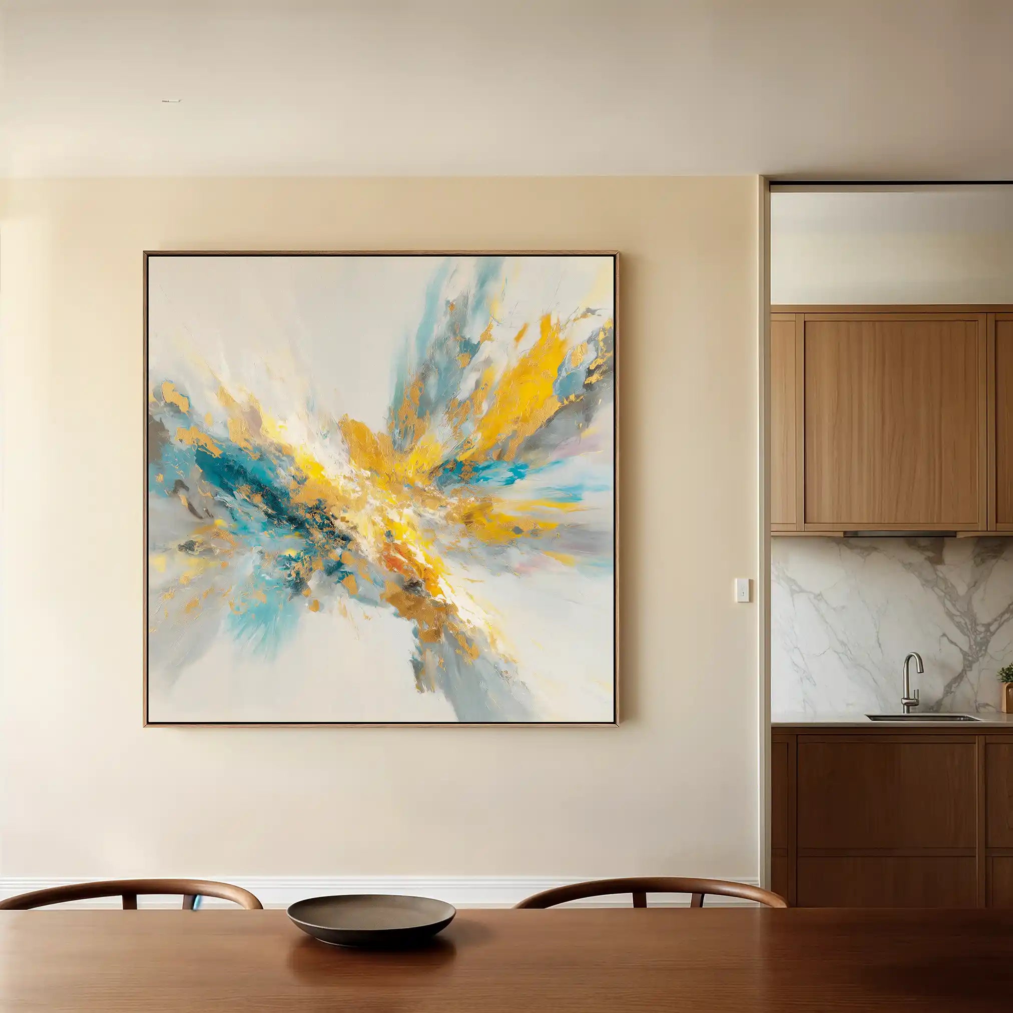 Abstract 1130 Canvas Art 60 x 60 cm / Black