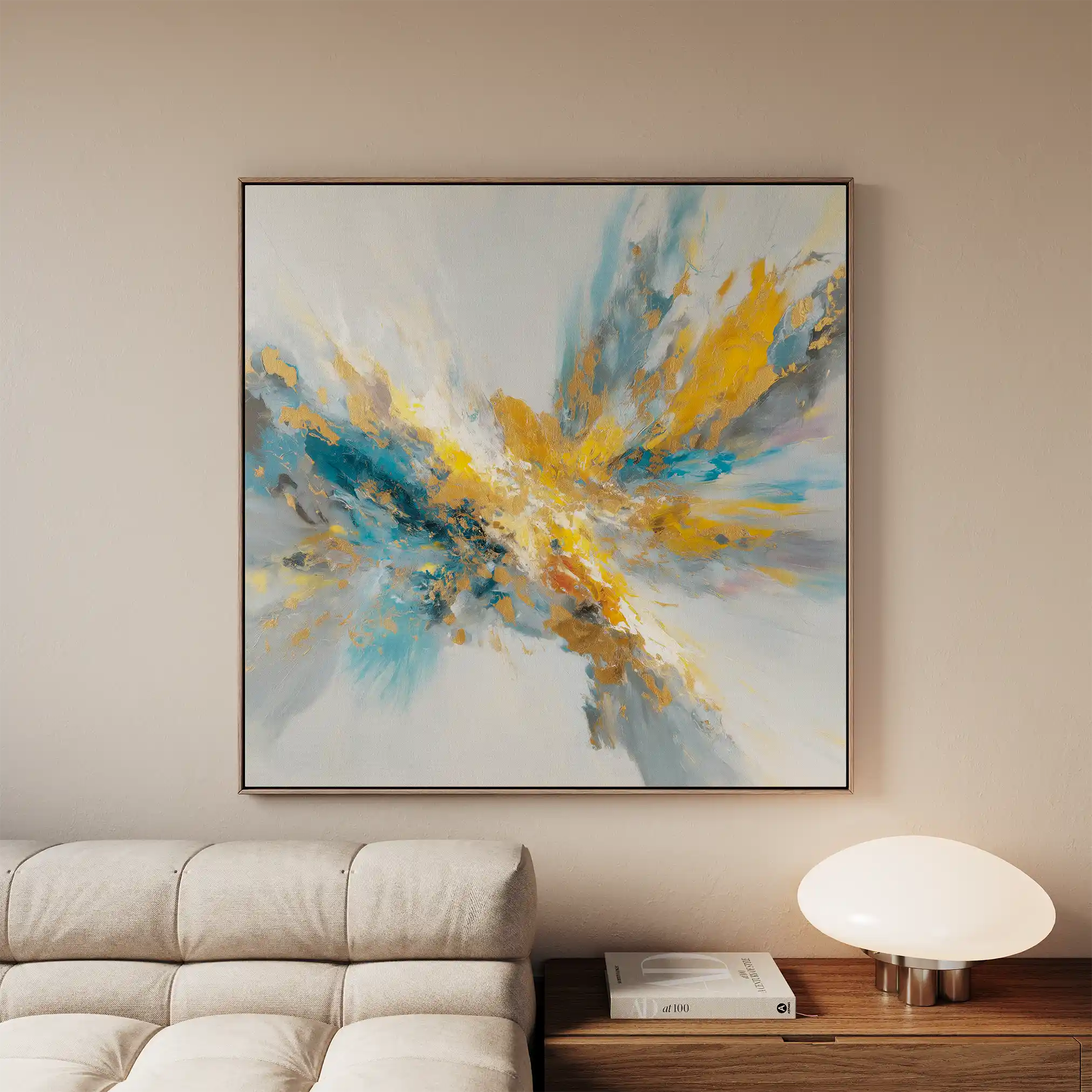 Abstract 1130 Canvas Art 60 x 60 cm / Black