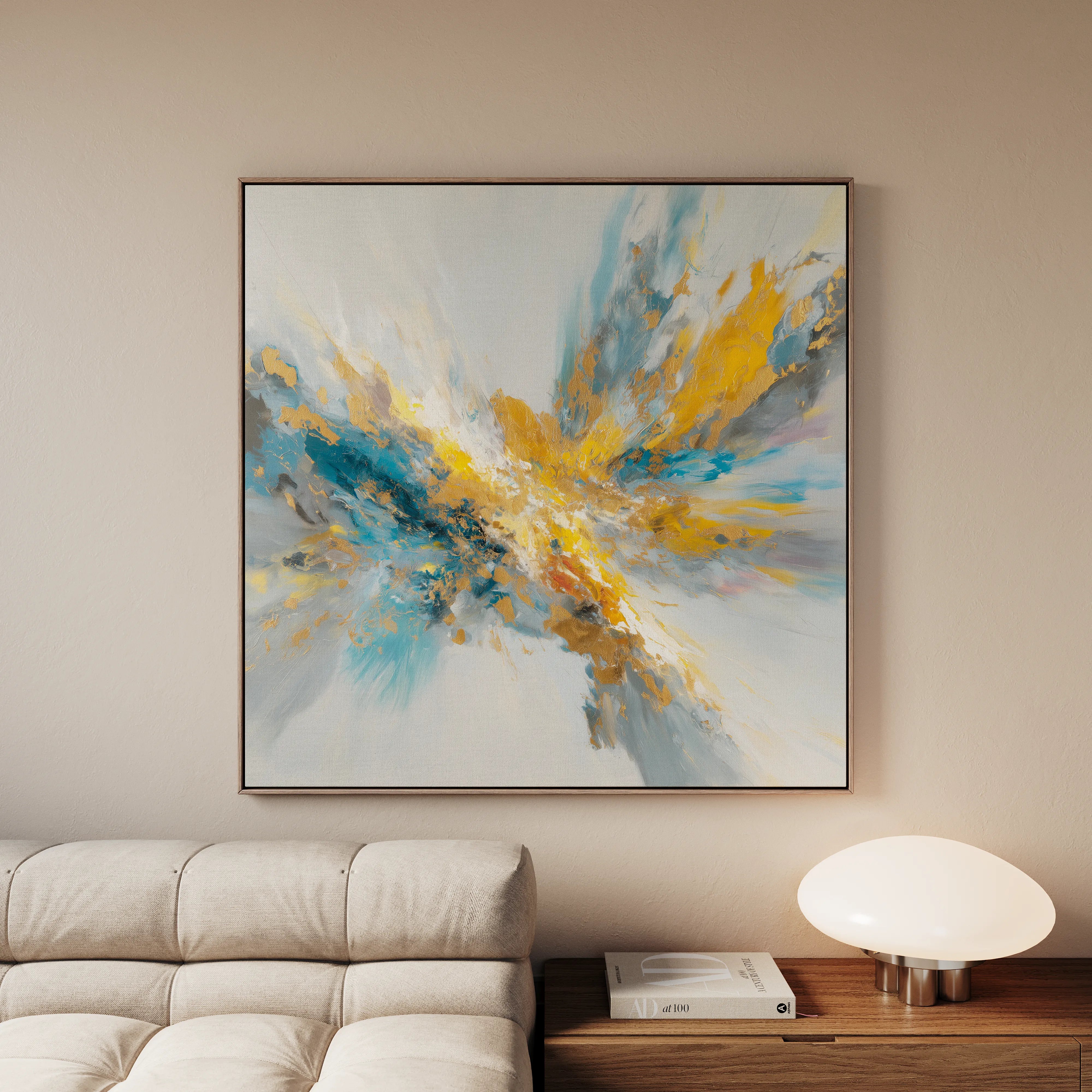 Abstract 1130 Canvas Art 60 x 60 cm / Black