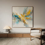 Abstract 1130 Canvas Art 60 x 60 cm / Black