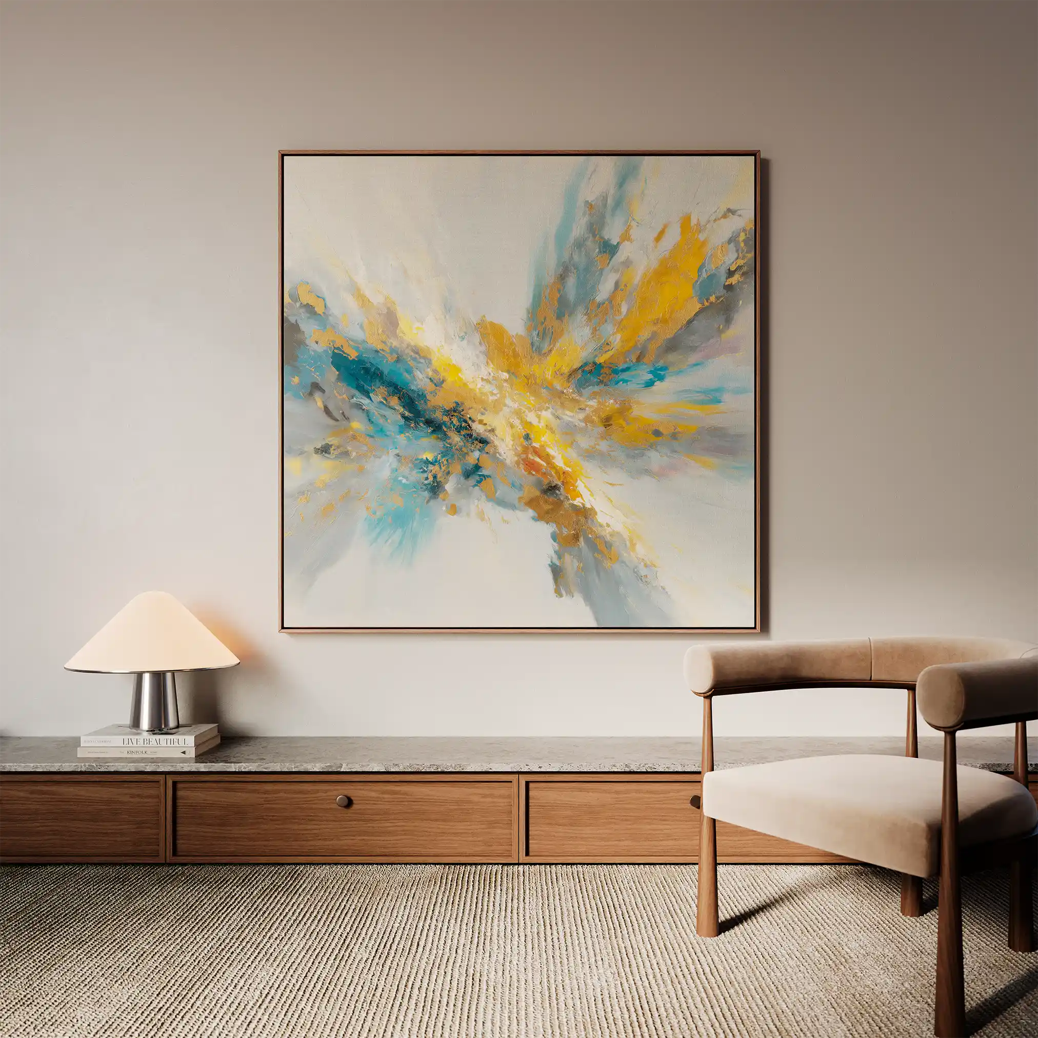 Abstract 1130 Canvas Art 60 x 60 cm / Black