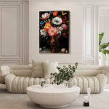 Floral 1130 Canvas Art 60 x 40 cm / Black