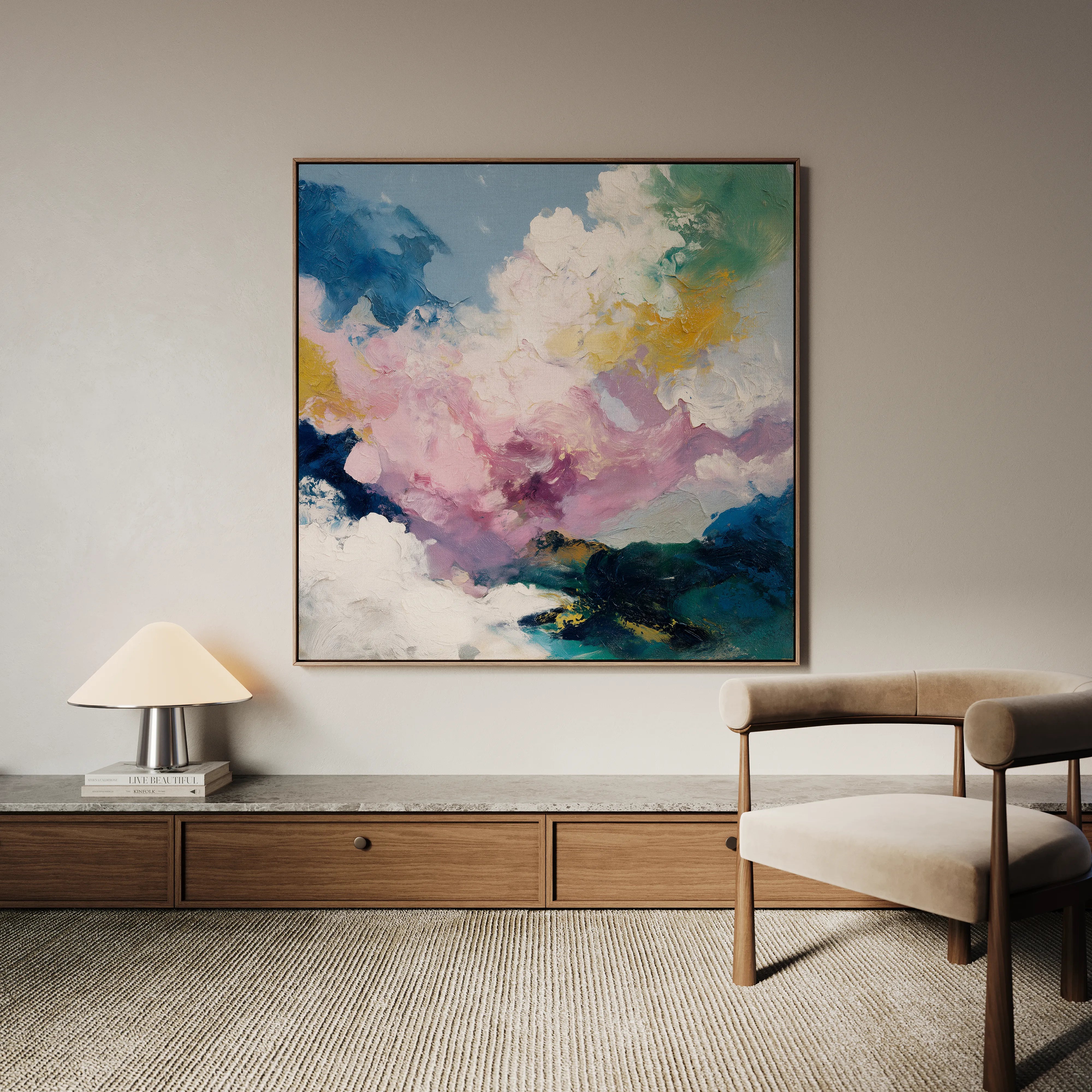 Abstract 1131 Canvas Art 60 x 60 cm / Black