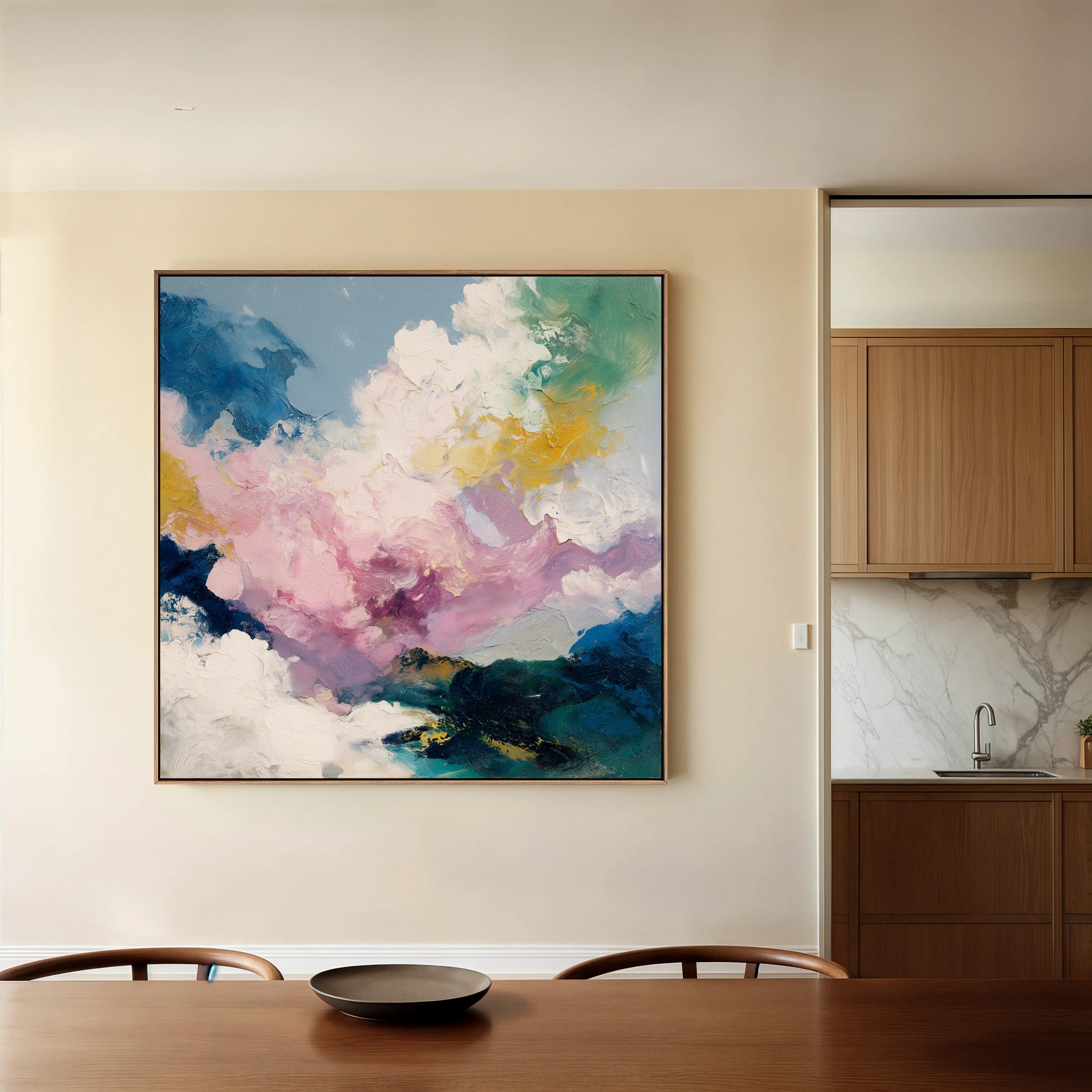 Abstract 1131 Canvas Art 60 x 60 cm / Black