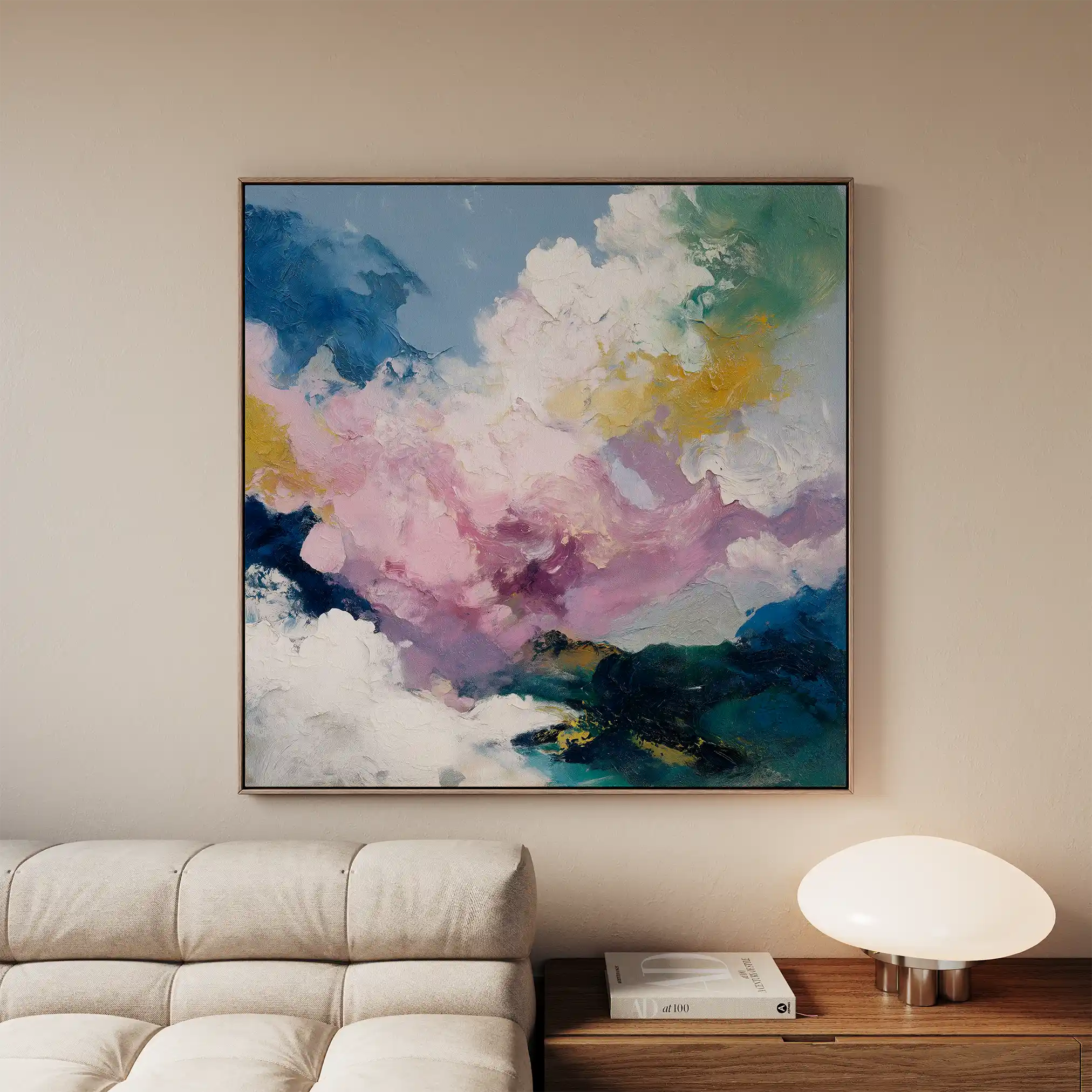 Abstract 1131 Canvas Art 60 x 60 cm / Black