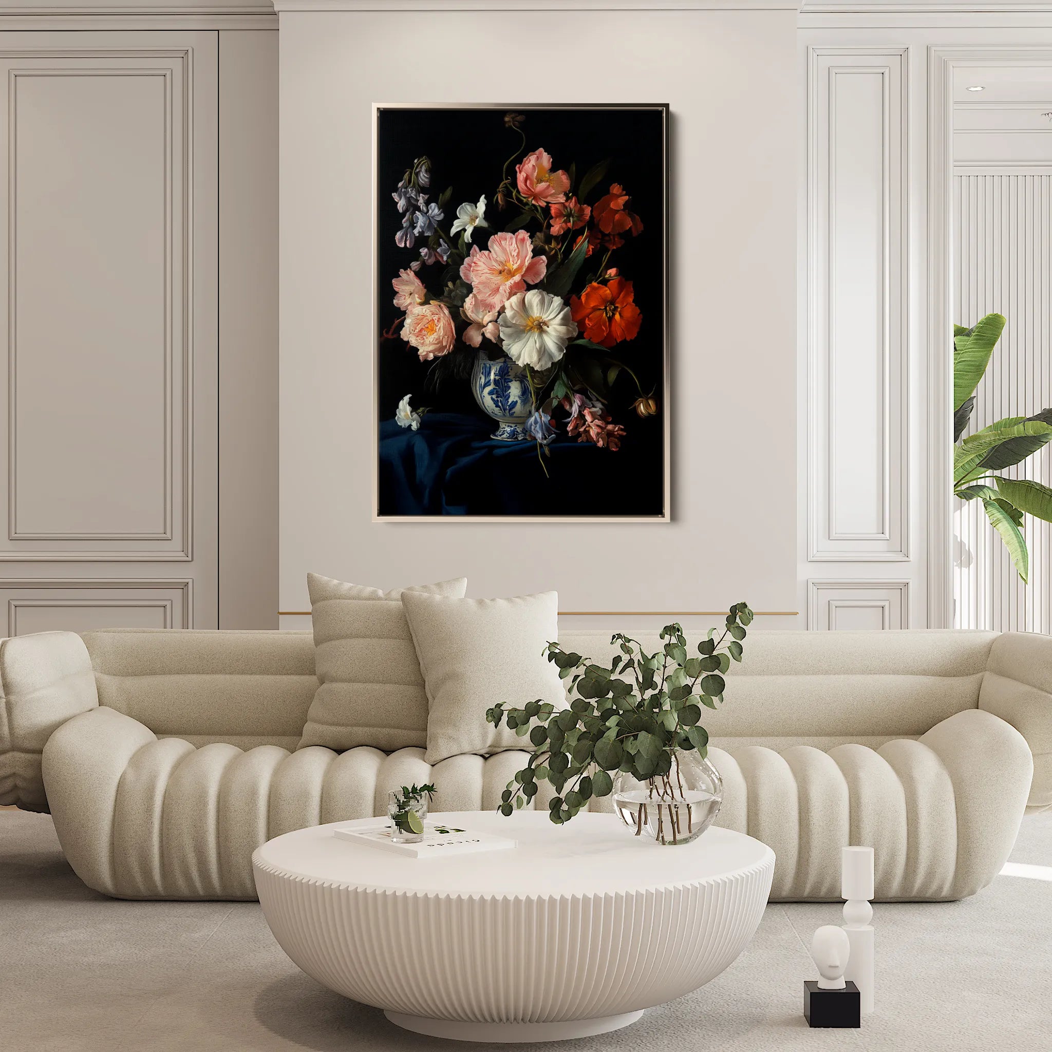 Floral 1131 Canvas Art 60 x 40 cm / Black