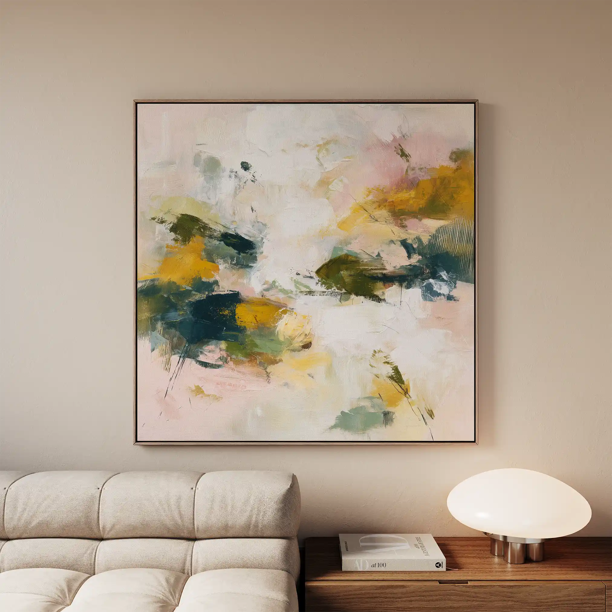 Abstract 1132 Canvas Art 60 x 60 cm / Black