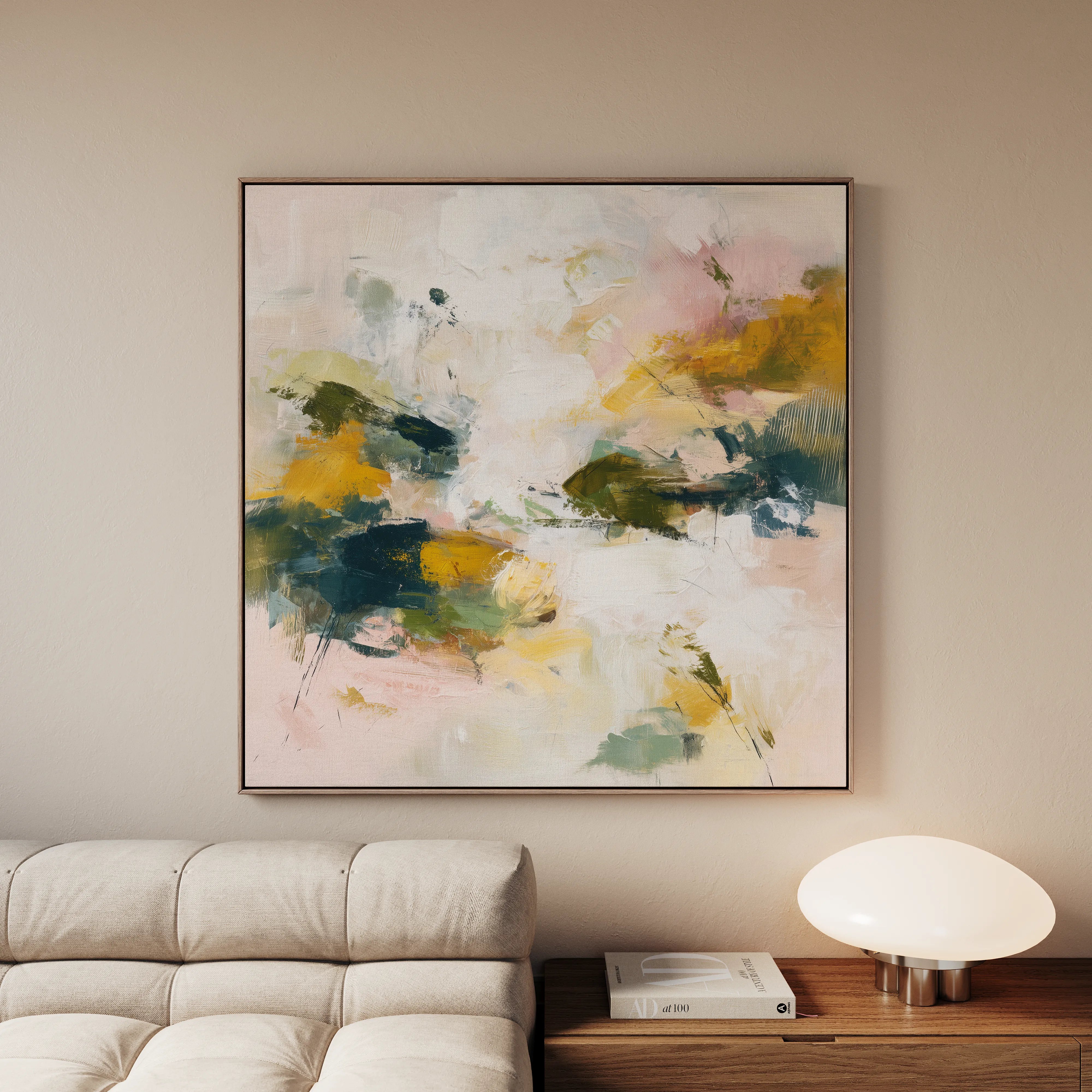 Abstract 1132 Canvas Art 60 x 60 cm / Black