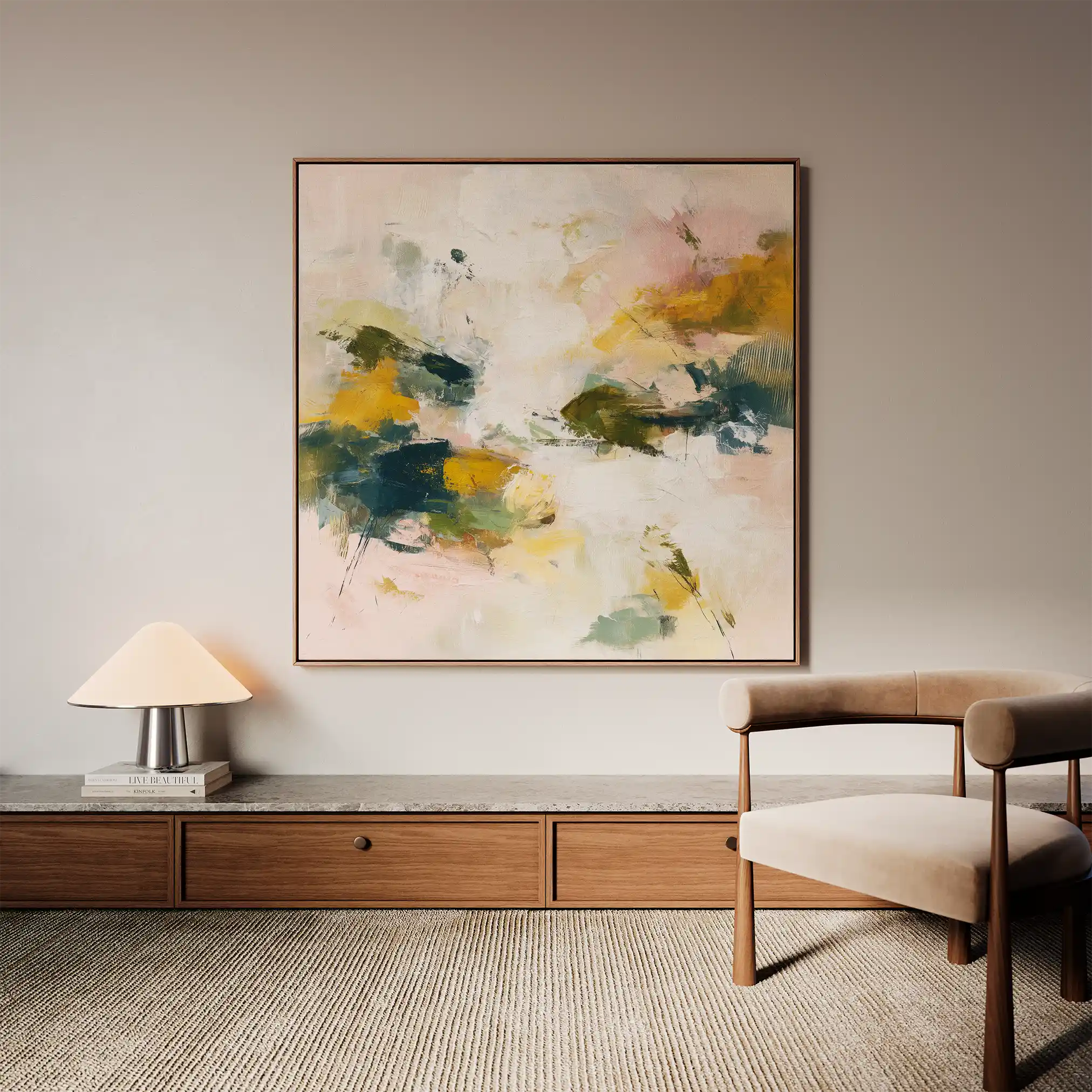Abstract 1132 Canvas Art 60 x 60 cm / Black