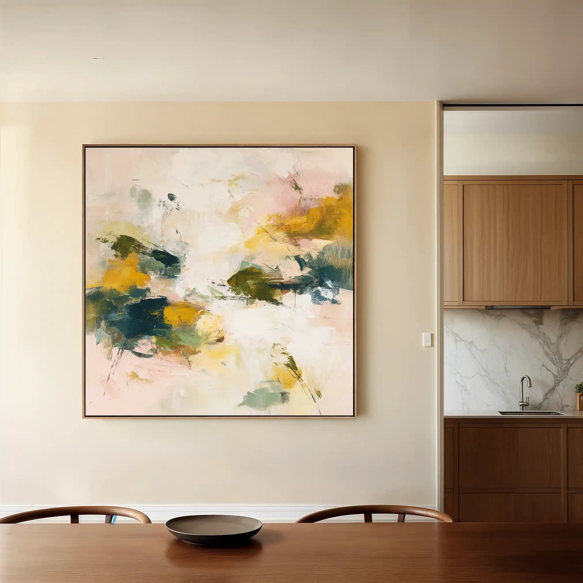 Abstract 1132 Canvas Art 60 x 60 cm / Black