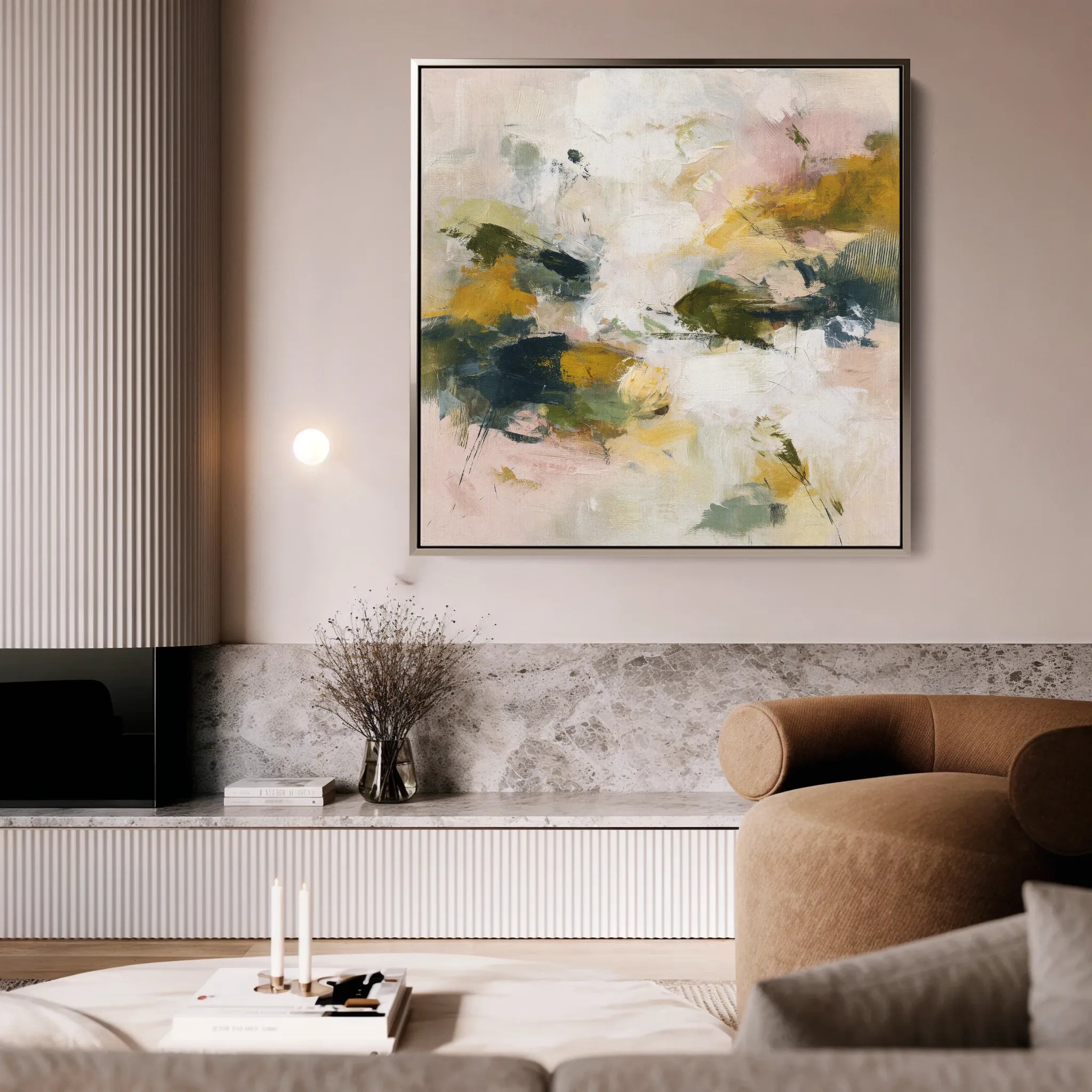 Abstract 1132 Canvas Art 60 x 60 cm / Black