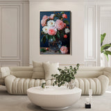 Floral 1132 Canvas Art 60 x 40 cm / Black