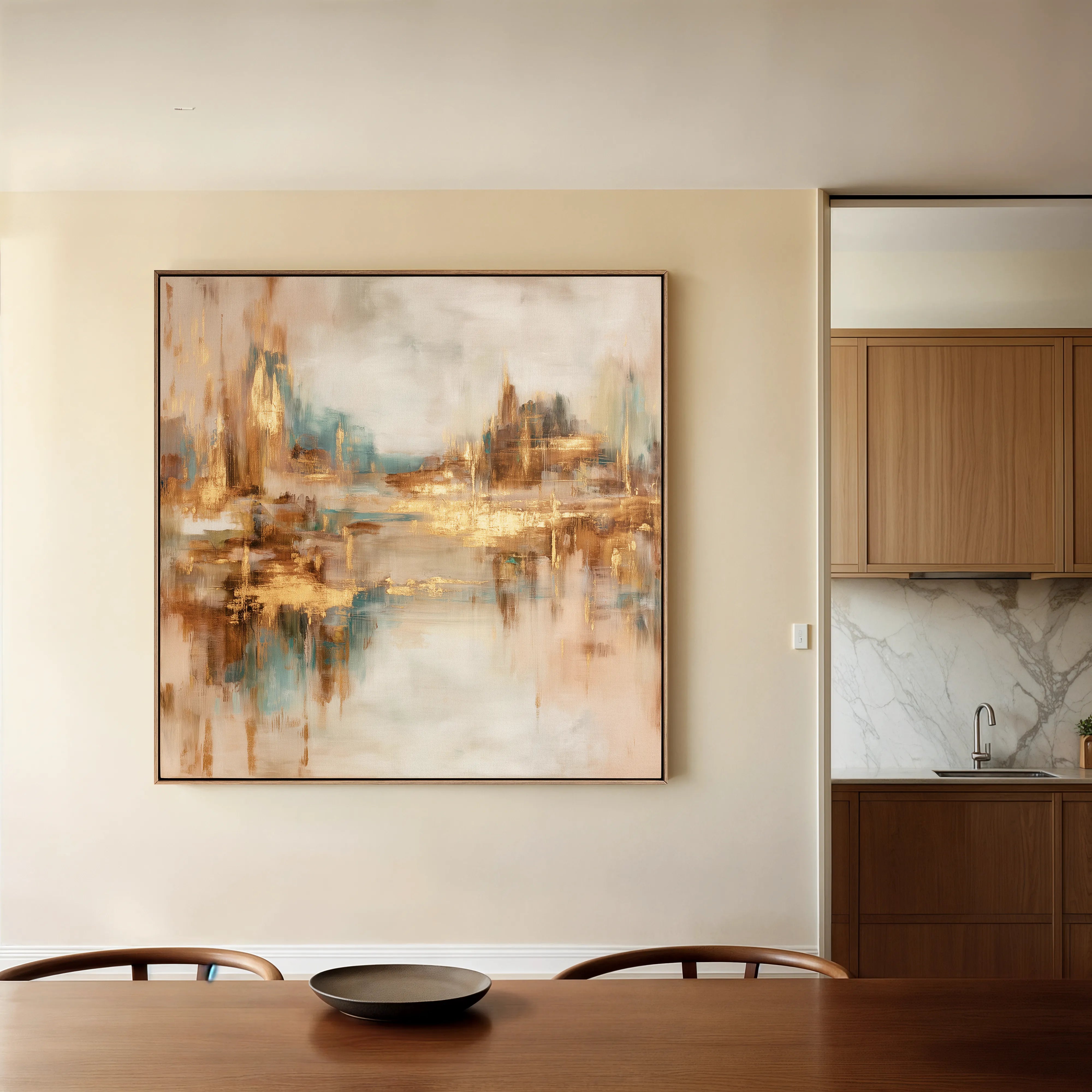 Abstract 1133 Canvas Art 60 x 60 cm / Black