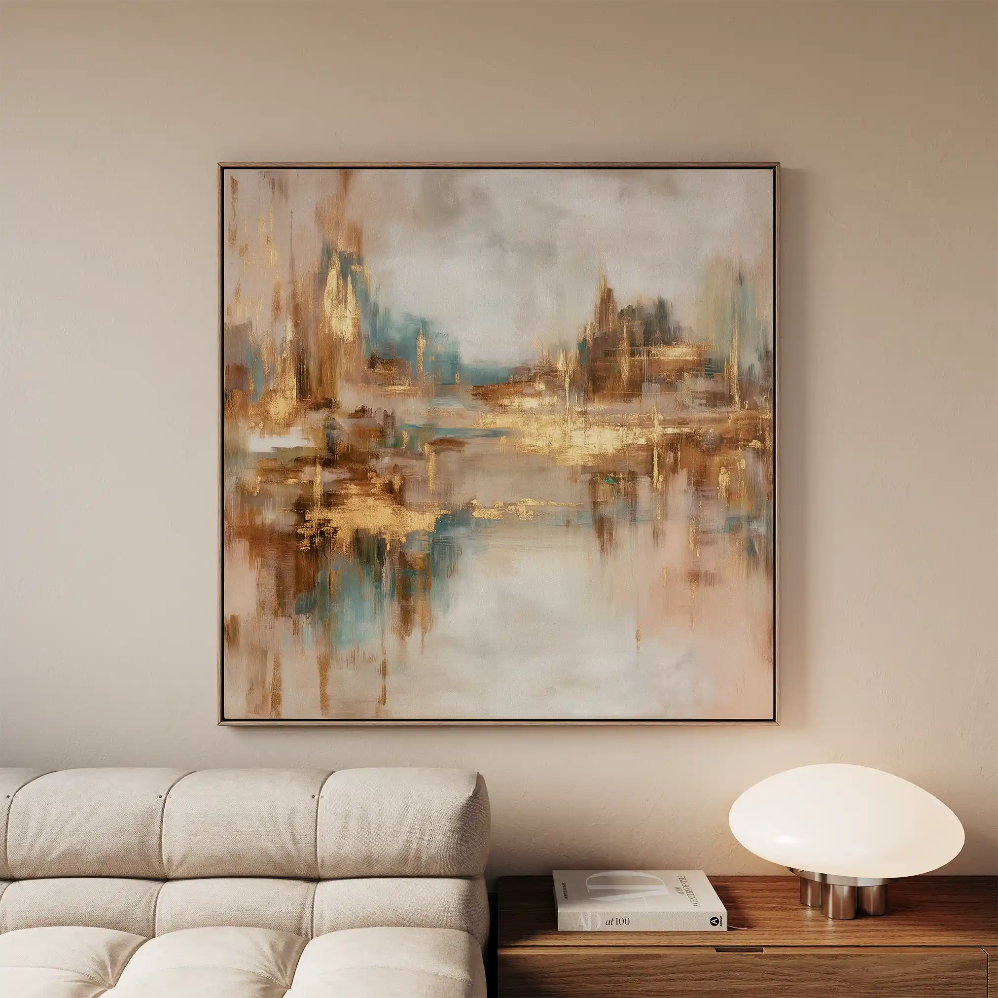Abstract 1133 Canvas Art 60 x 60 cm / Black